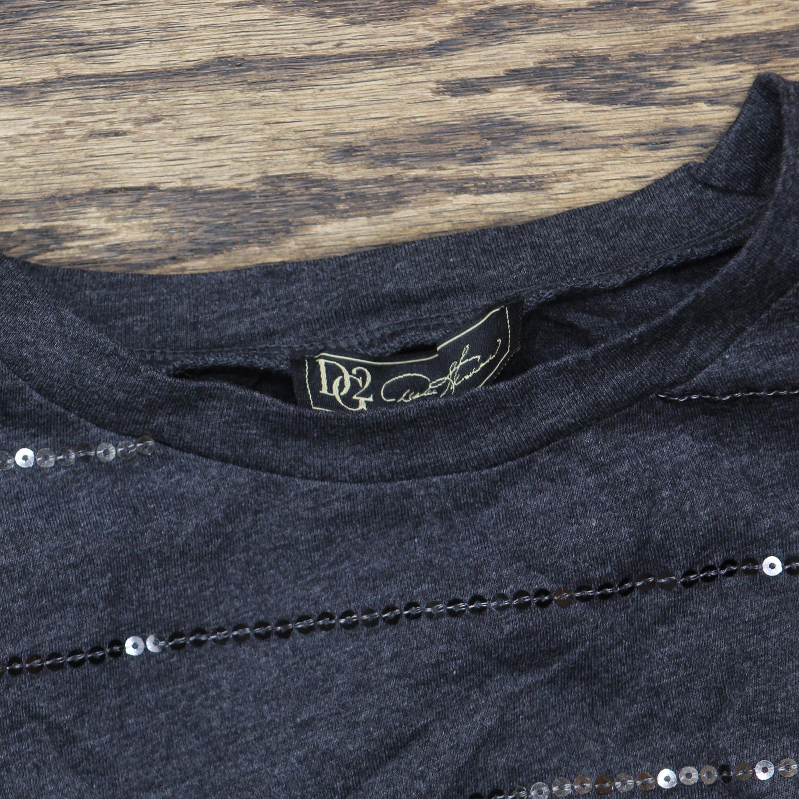 Designer Dg2 By Diane Gilman Sleeve Shirt Top Charcoal Black S Size S / US 4 / IT 40 - 3 Thumbnail