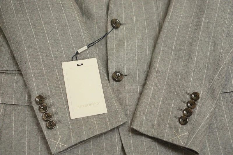 Suitsupply Men Suitsupply Blazer La Spalla Grey Linen Subalpino US30 Size 34S - 4 Thumbnail