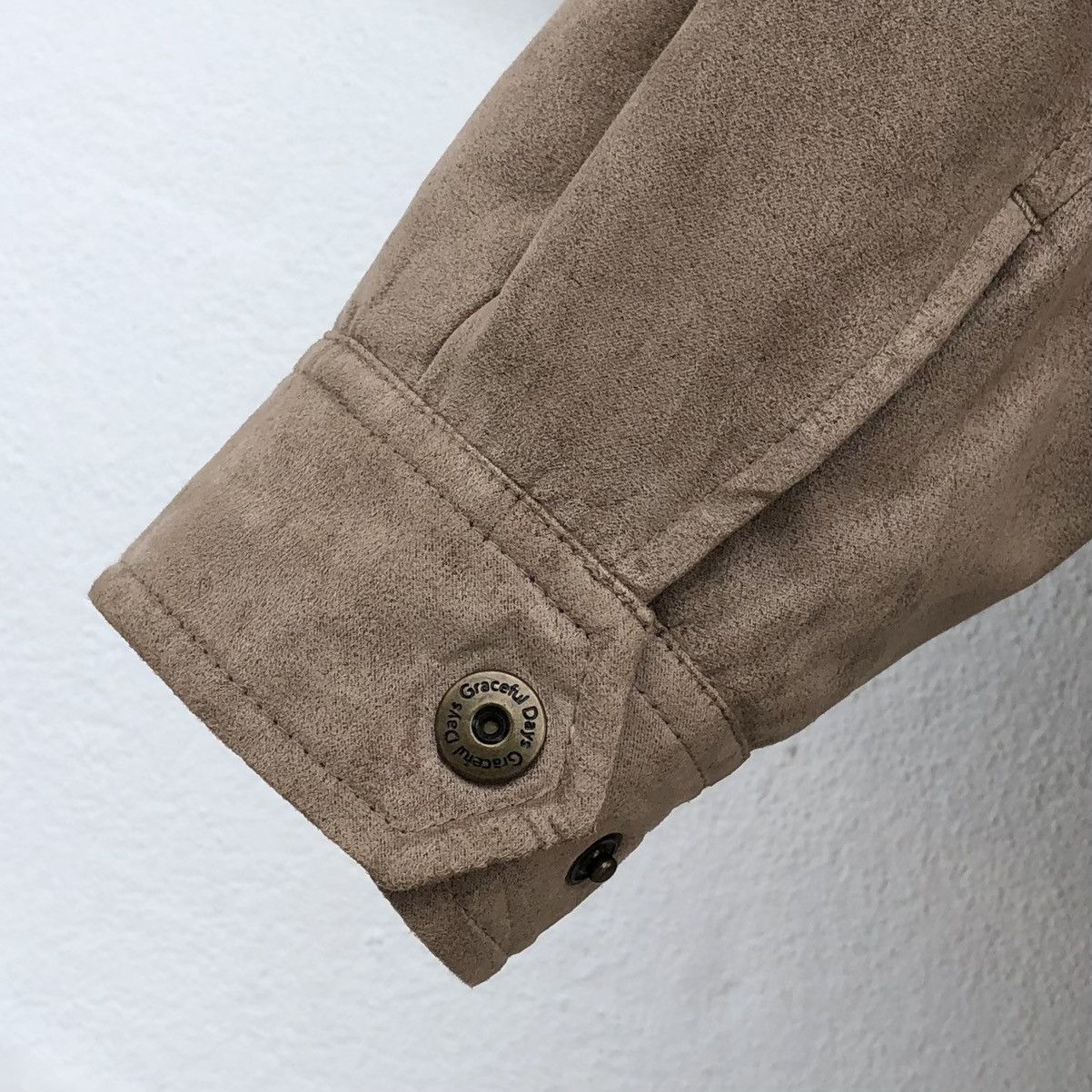 Japanese Brand Vintage Graceful Days Suede Lined Fleece Bomber Jacket Size US L / EU 52-54 / 3 - 16 Thumbnail