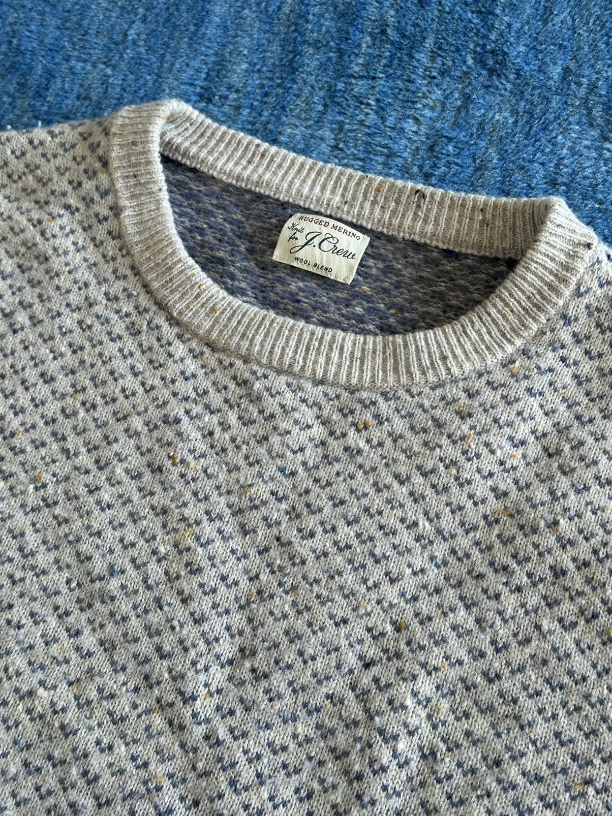 J.Crew Merino Wool Patterned Sweater Size US L / EU 52-54 / 3 - 3 Thumbnail