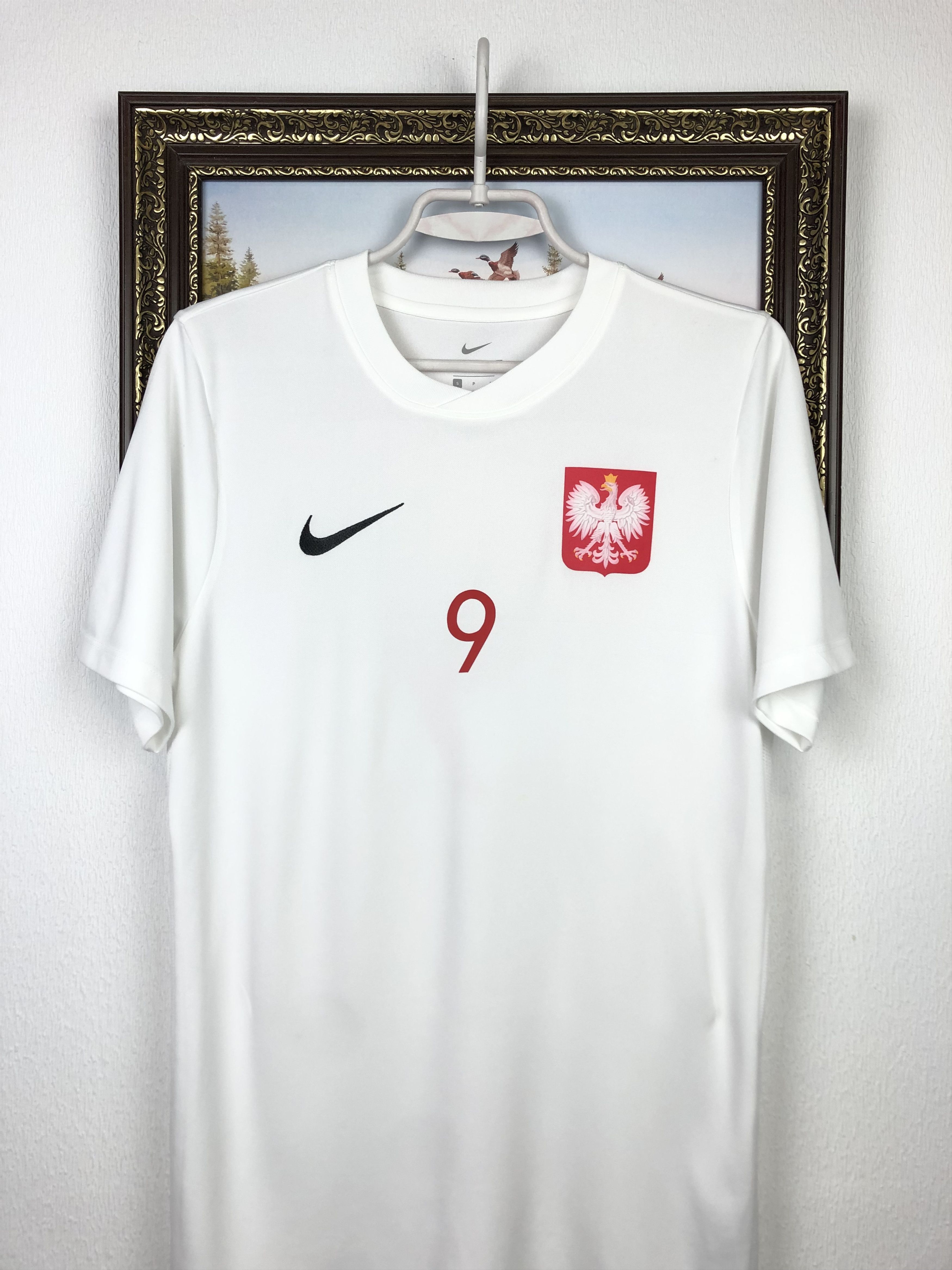 Nike Poland football shirt Soccer Nike Lewandowski Jersey Tee Size US S / EU 44-46 / 1 - 2 Thumbnail