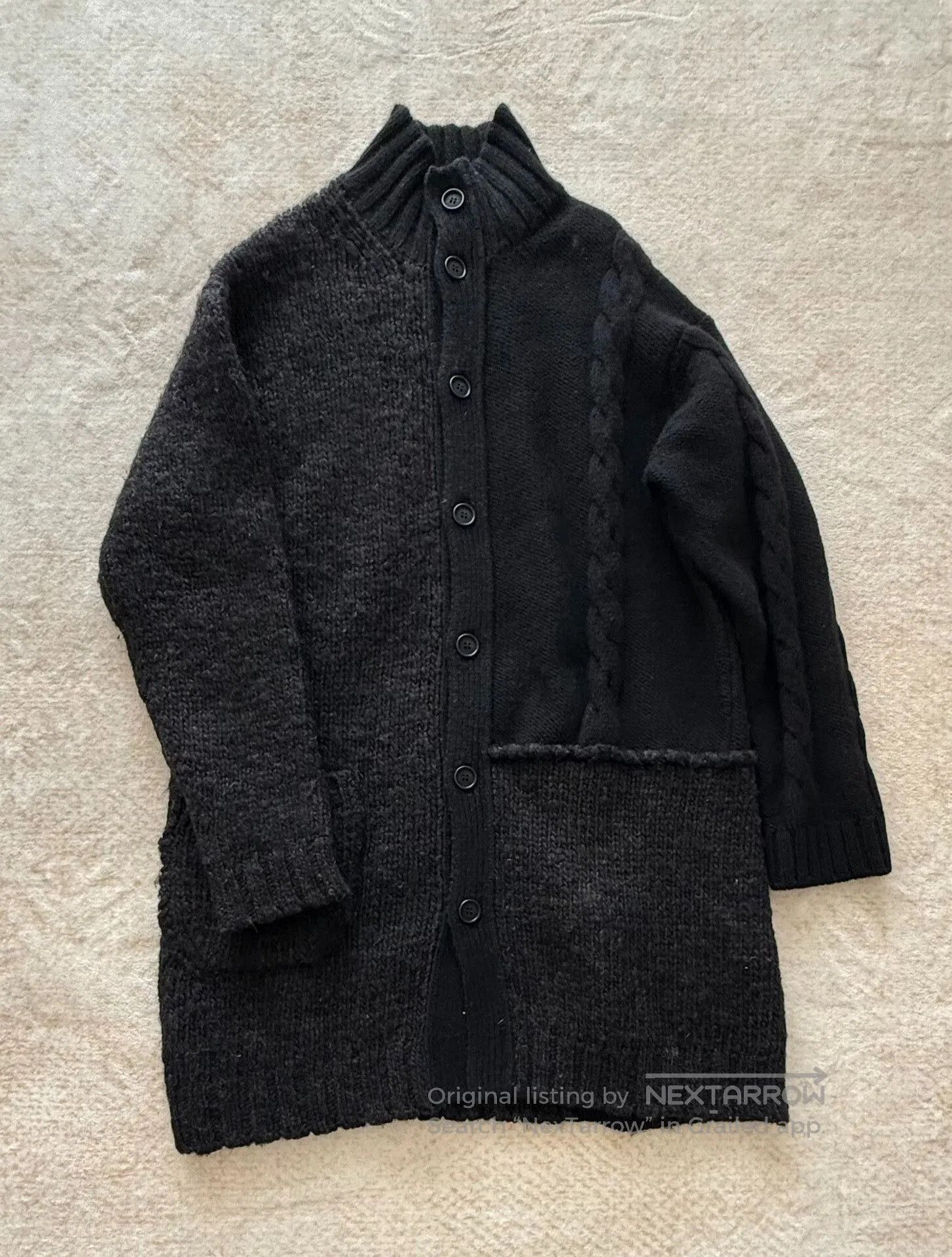Yohji Yamamoto Yohji Yamamoto Wool Asymmetrical Sweater Coat. Size US M / EU 48-50 / 2 - 3 Thumbnail