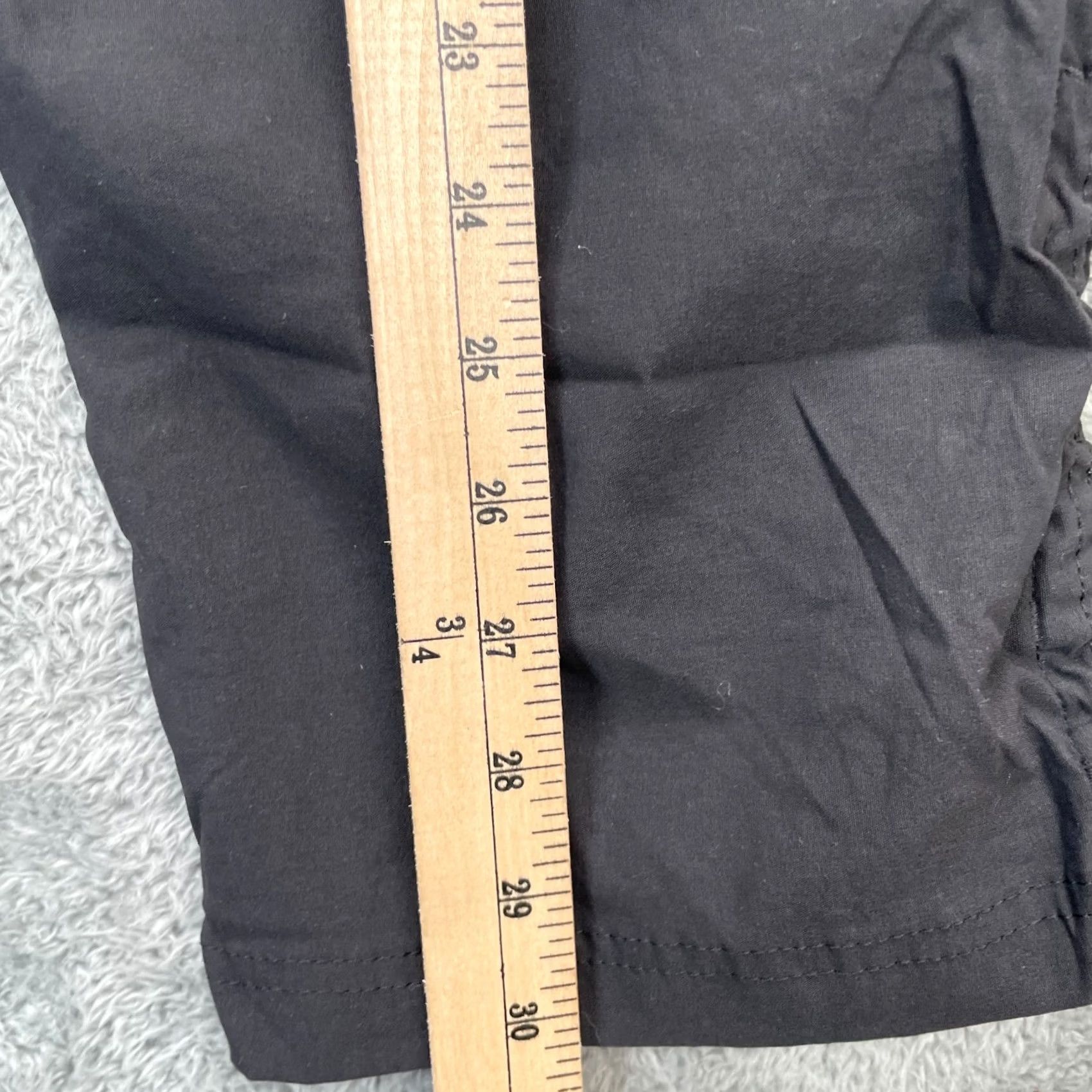 Eddie Bauer Eddie Bauer Womens 12 Black Capri Cargo Rainier Pants Water Resistant Ripstop Size 24" / US 00 / IT 34 - 6 Thumbnail