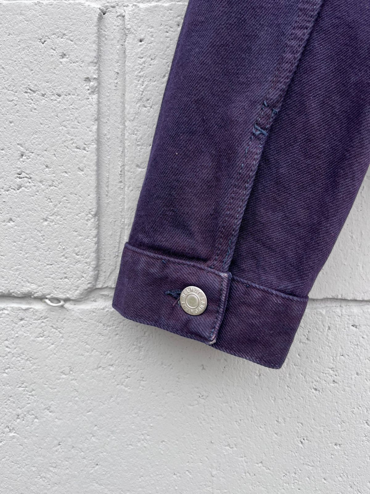 Helmut Lang Helmut Lang Seda Jacket A/W2001 Raw Slik Denim Color Purple Size US XXS / EU 40 - 11 Thumbnail