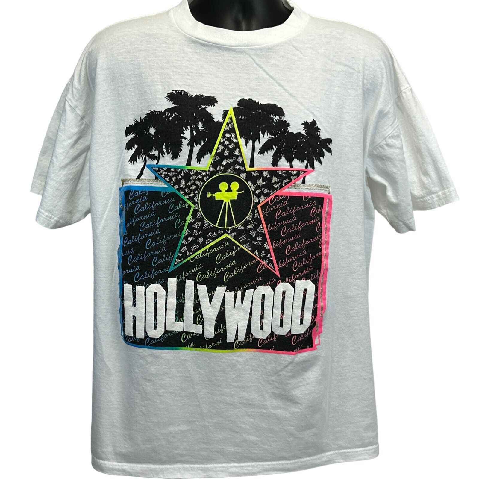 Vintage Vintage 90s Hollywood California T Shirt Tourist White XL Size US XL / EU 56 / 4 - 2 Thumbnail