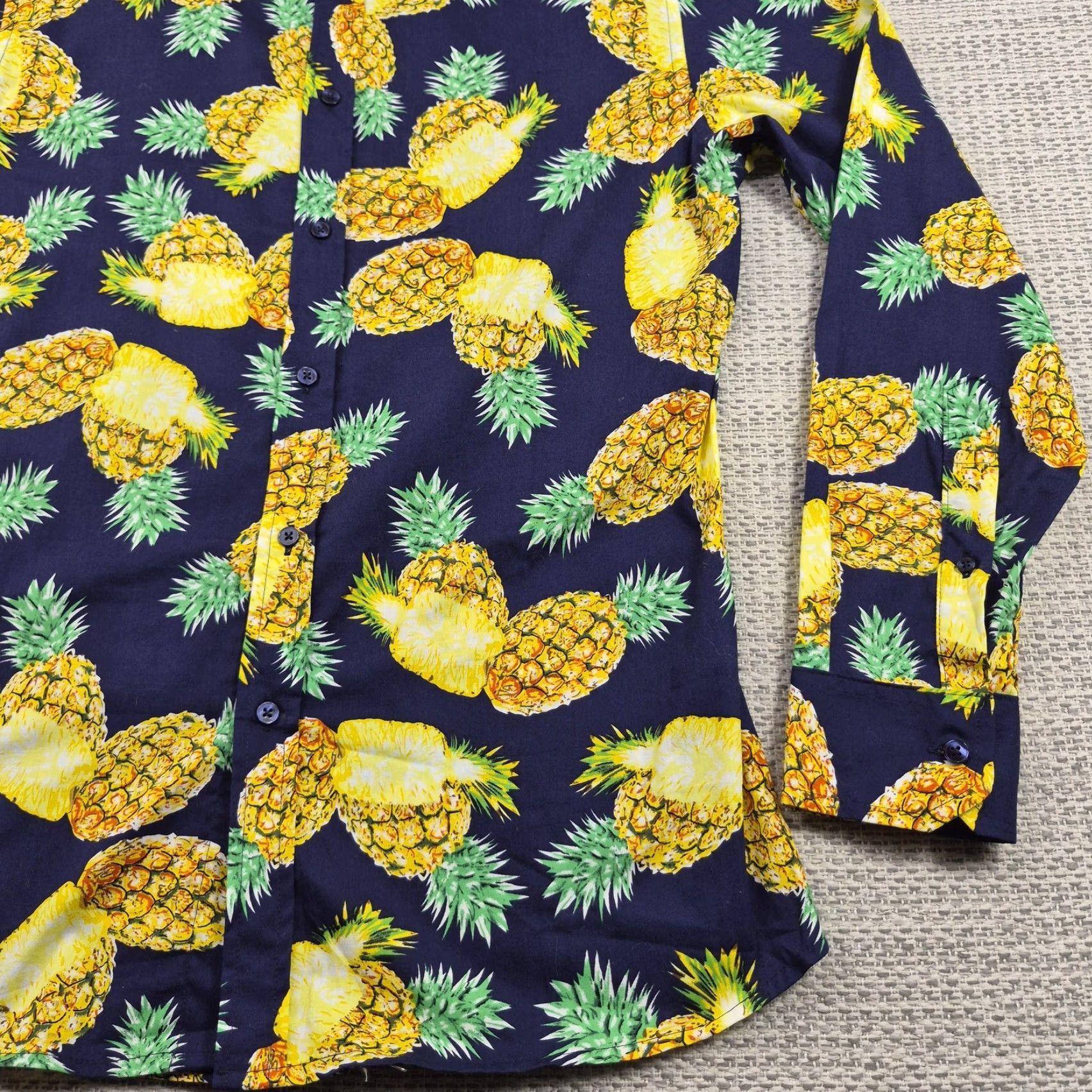 Vintage VTG Mr. Xe Shirt Mens M Button Up Pineapple Hawaiian Aloha Long Sleeve Floral Xé 90s Beach Tropical Vintage Size US M / EU 48-50 / 2 - 2 Thumbnail