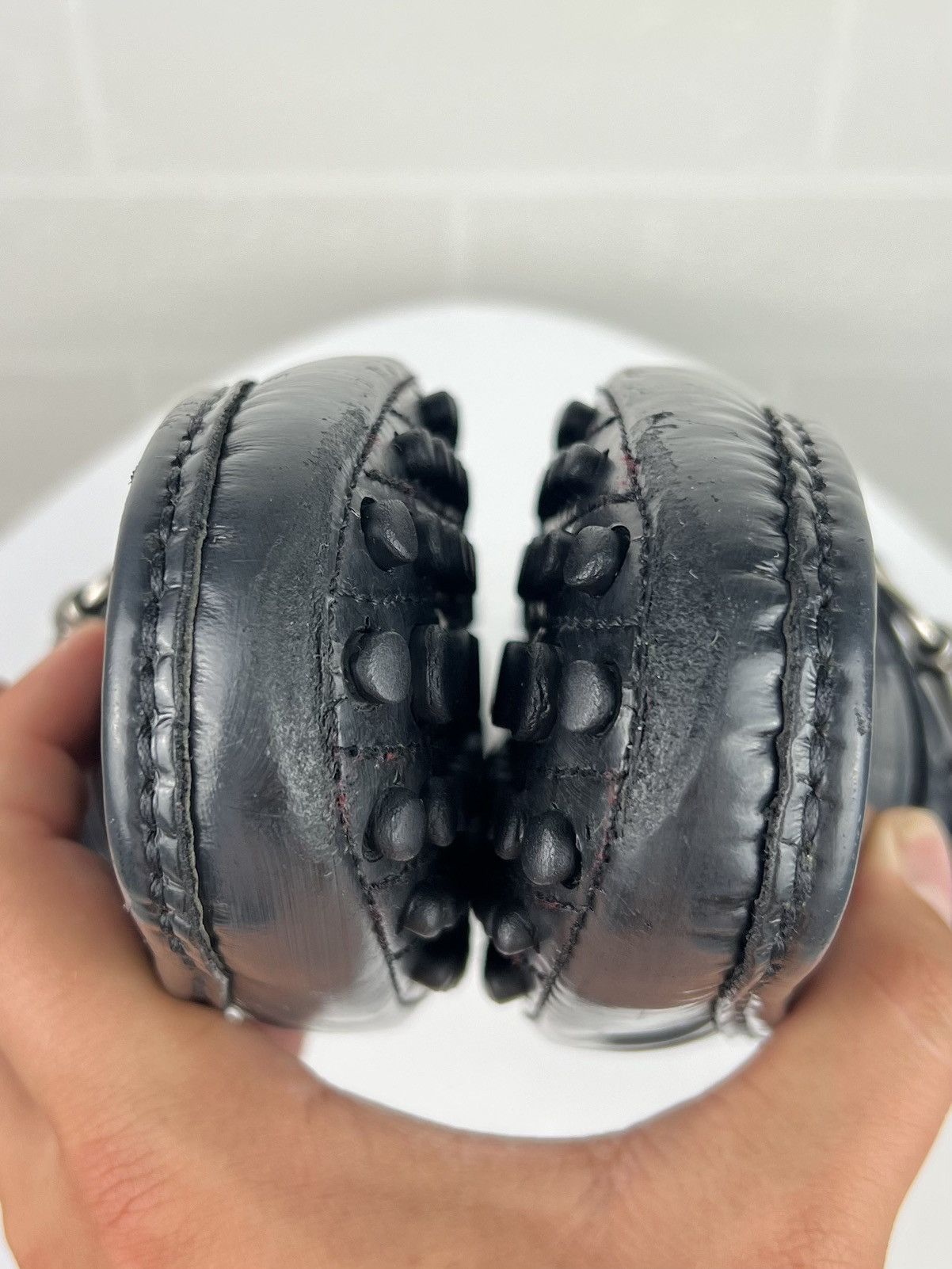Gucci GUCCI Loafers Leather Drivers Shoes HORSEBIT Buckle GG Navy Size US 8.5 / EU 41-42 - 22 Thumbnail