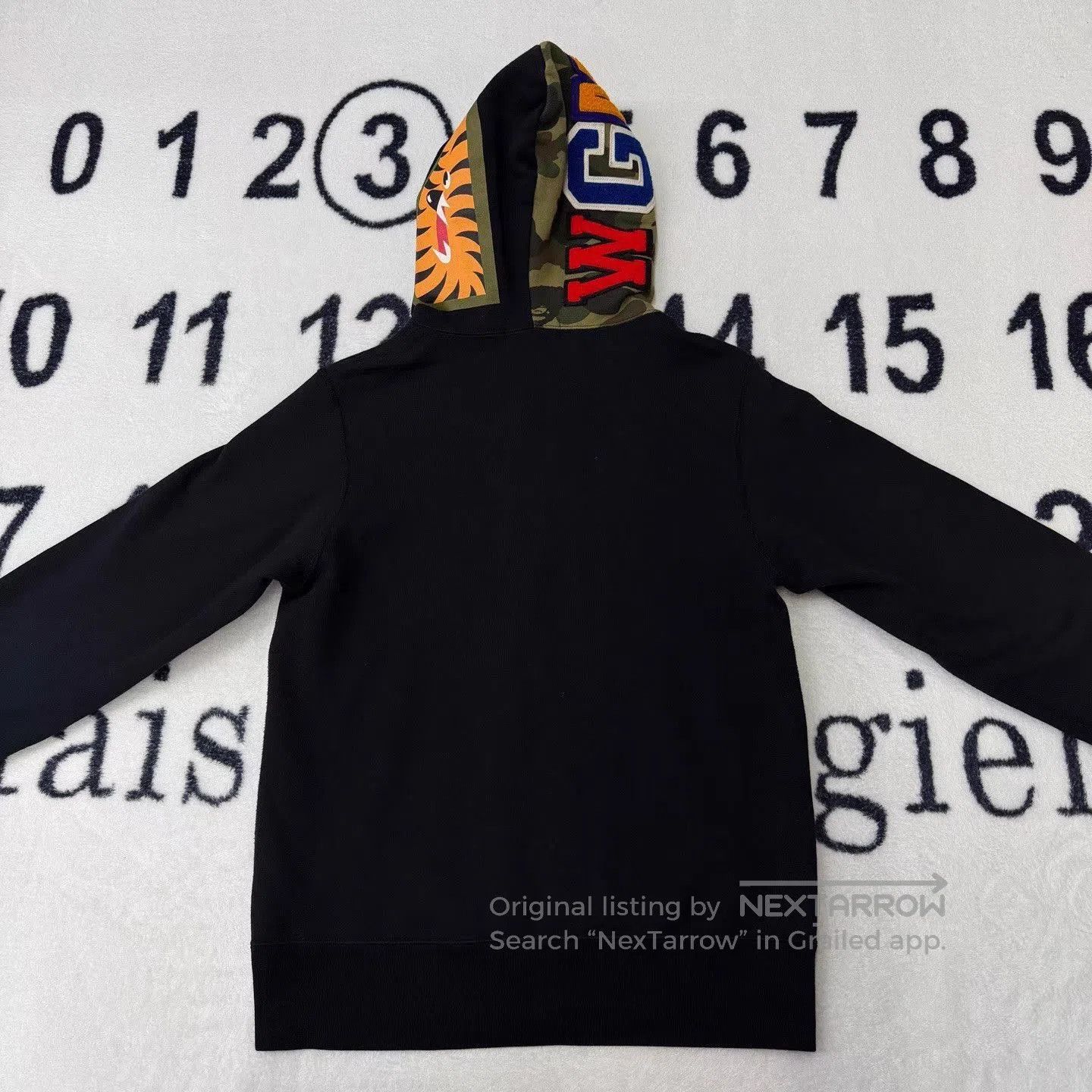 Bape Black Camo Shark Hoodie with Zip Front. Size US M / EU 48-50 / 2 - 3 Thumbnail