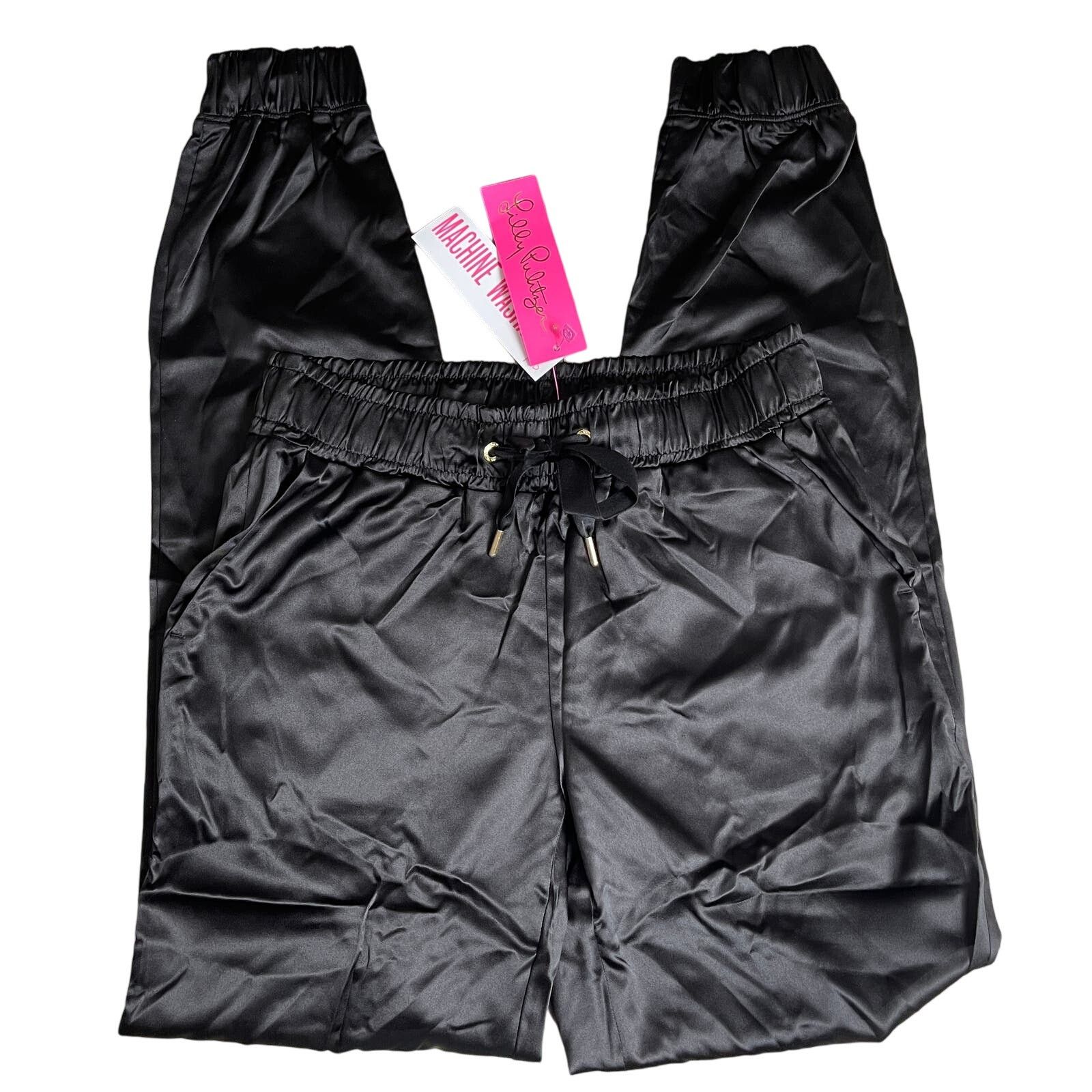 Lilly Pulitzer Lilly Pulitzer Julissa Stretch Pant Satin Elastic Cuff XS Size 28" / US 6 / IT 42 - 2 Thumbnail