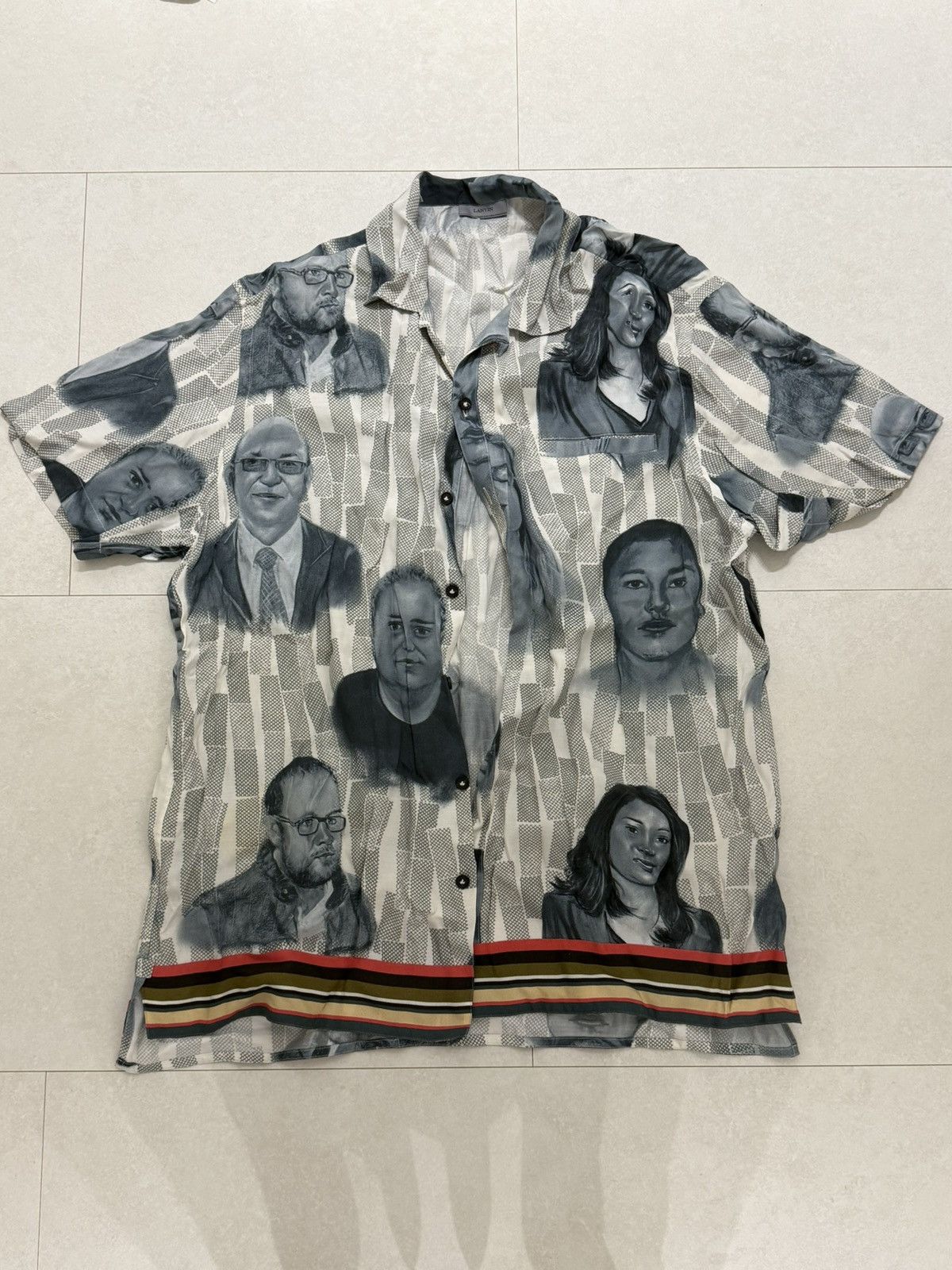 Lanvin LANVIN Printed Portrait Shirt Size US L / EU 52-54 / 3 - 2 Thumbnail