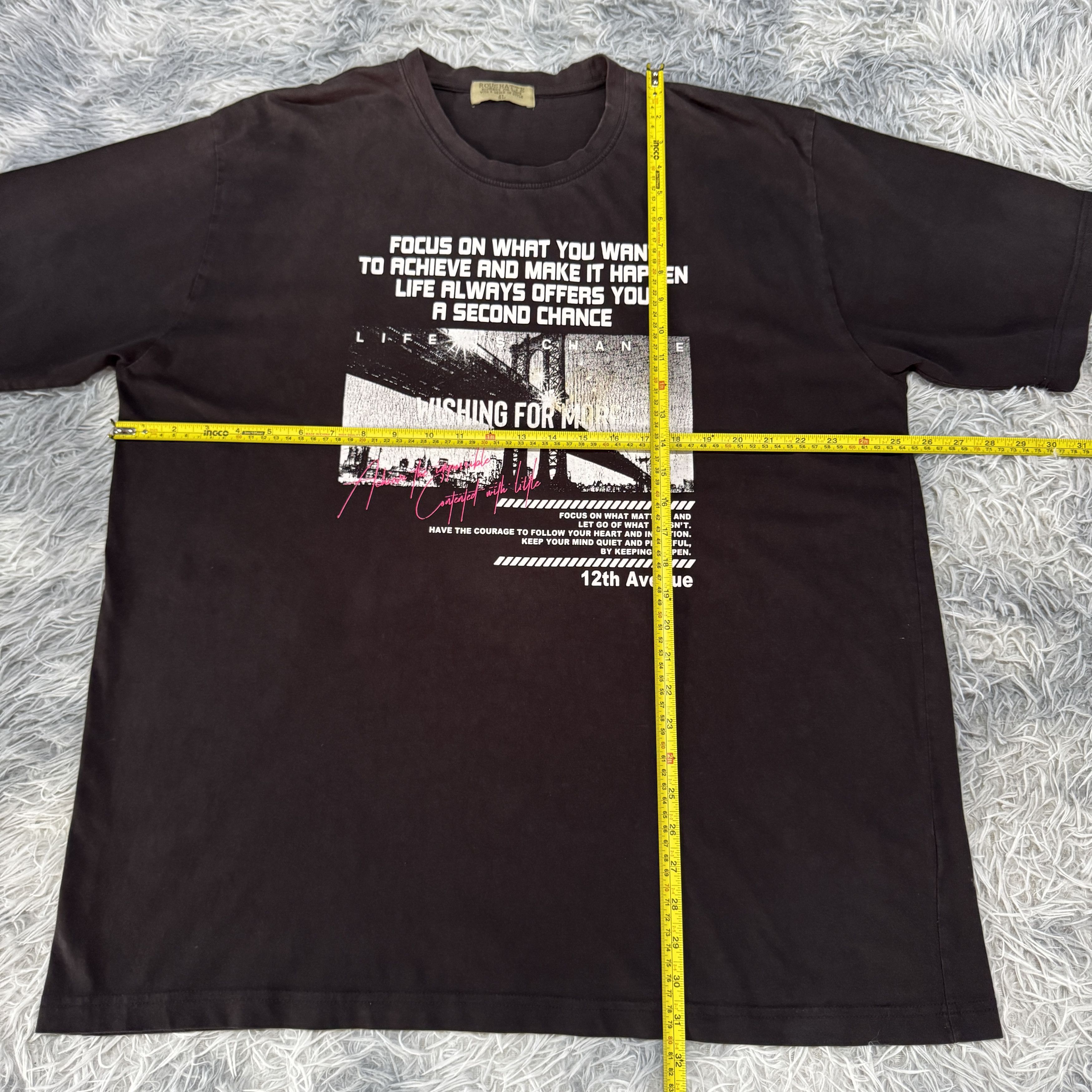 Japanese Brand Text Story Print Sunfaded Tshirt
