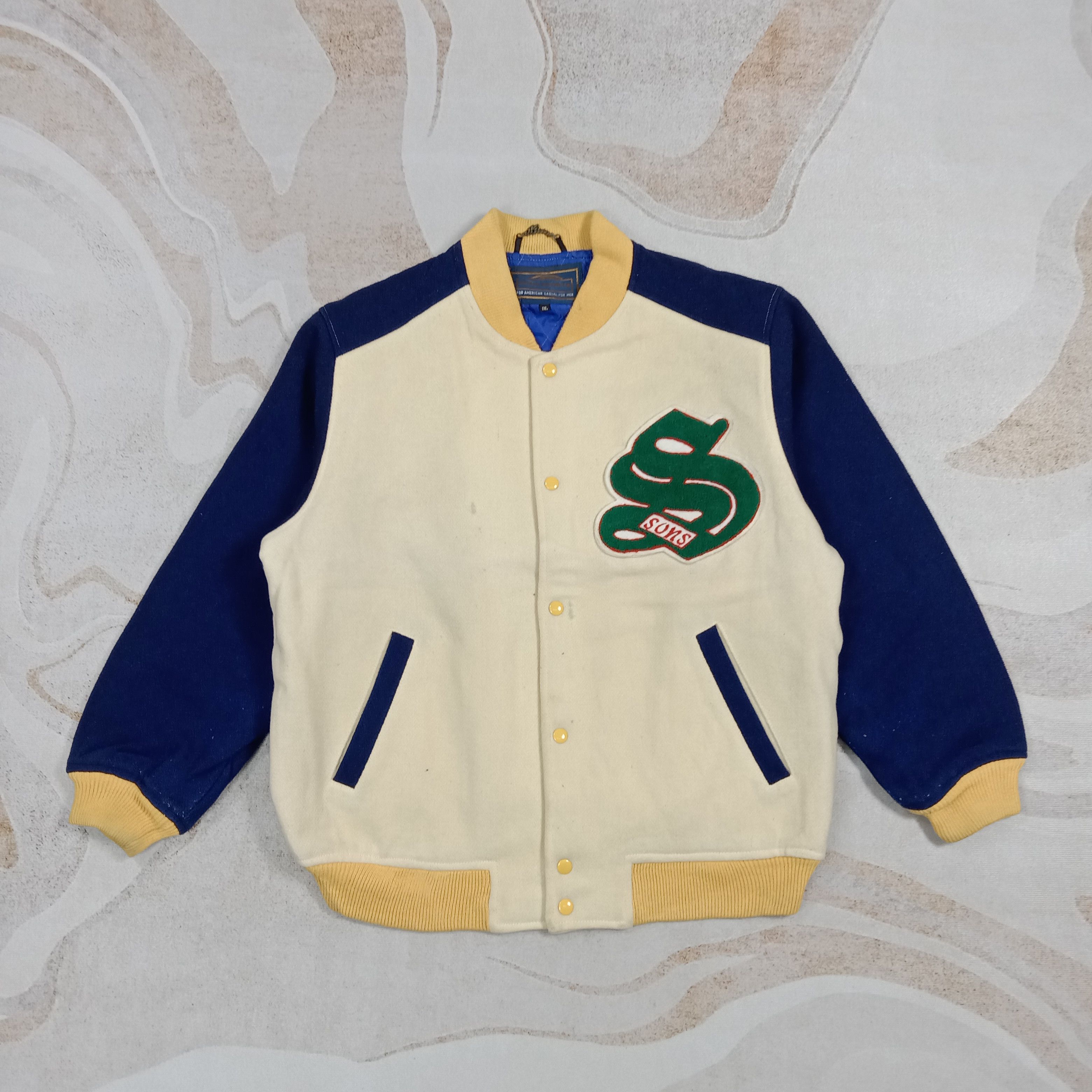 &SONS Sons Sports Skull Logo Varsity Jacket C275M25 Size US XL / EU 56 / 4 - 3 Thumbnail