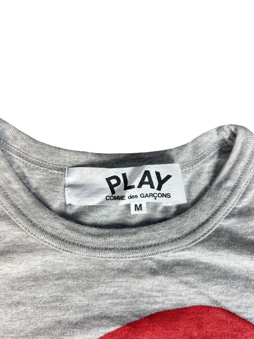 Comme des Garcons Comme des Garçons PLAY Heart Tee – Grey (M) [Rare Colourway] Size US M / EU 48-50 / 2 - 2 Thumbnail
