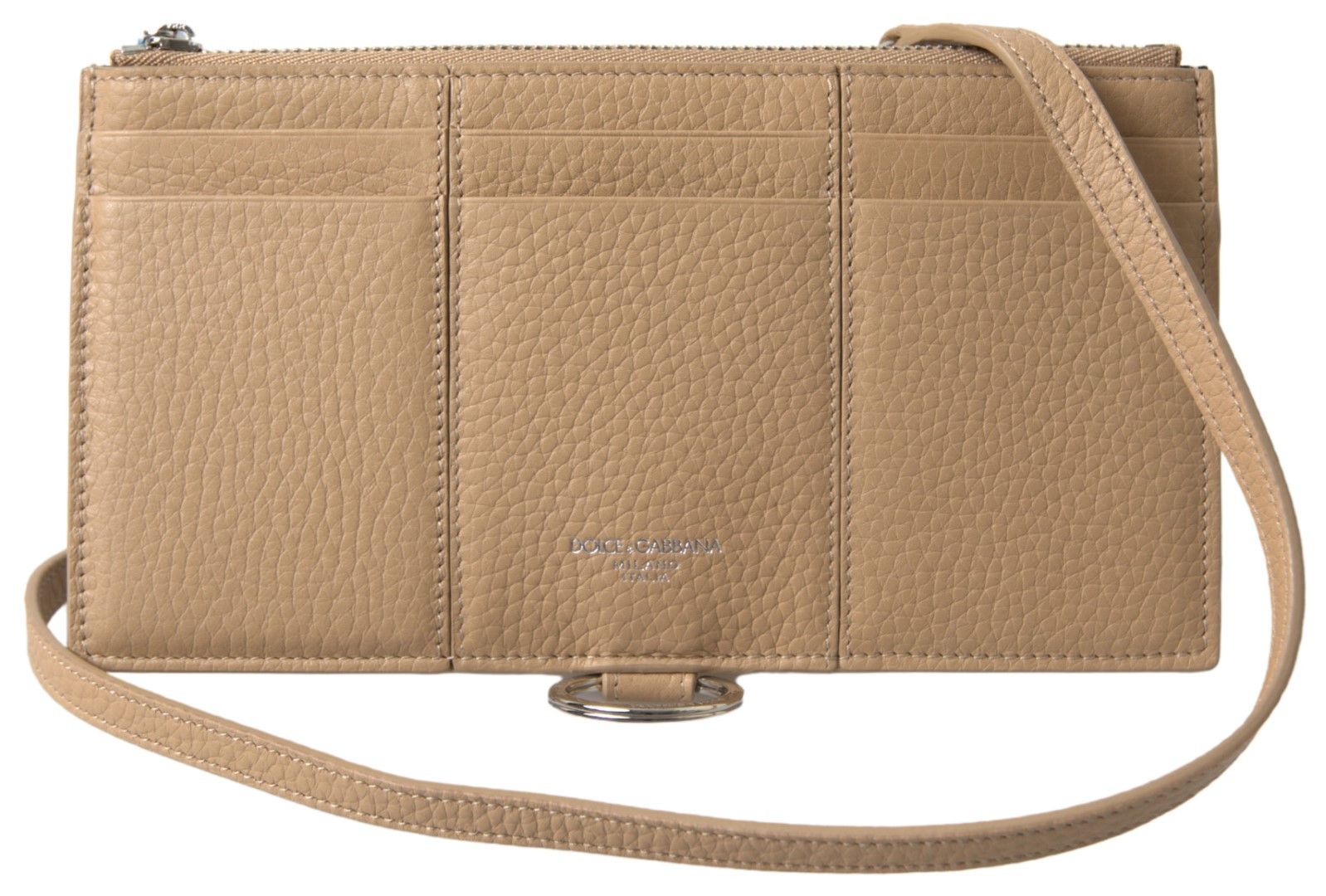 Dolce & Gabbana Elegant Beige Leather Wallet with Detachable Women's Strap Size ONE SIZE - 1 Thumbnail