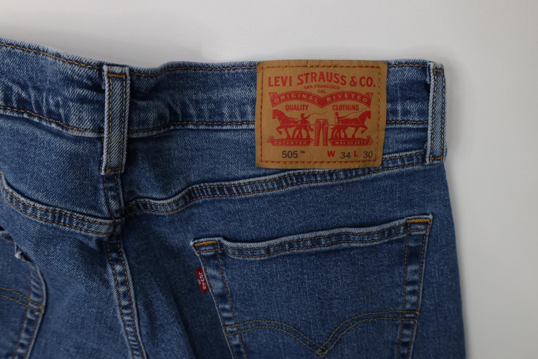 Levi's Vintage Y2K Levis 505 Regular Straight Leg Denim Jeans Blue Size US 34 / EU 50 - 12 Thumbnail
