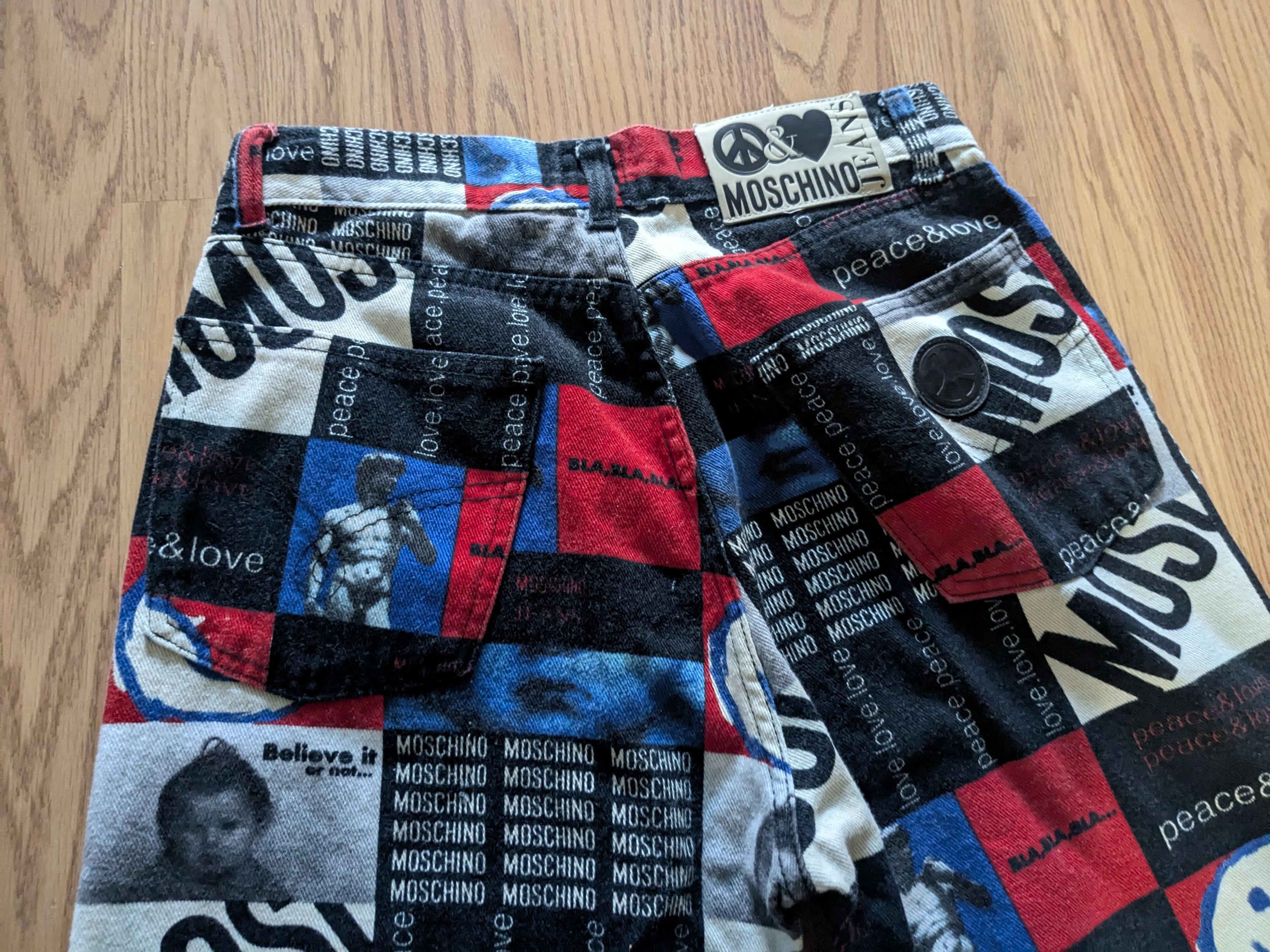 Other Vintage Moschino Jeans Red White Blue 30x31 Italy Size US 30 / EU 46 - 4 Thumbnail