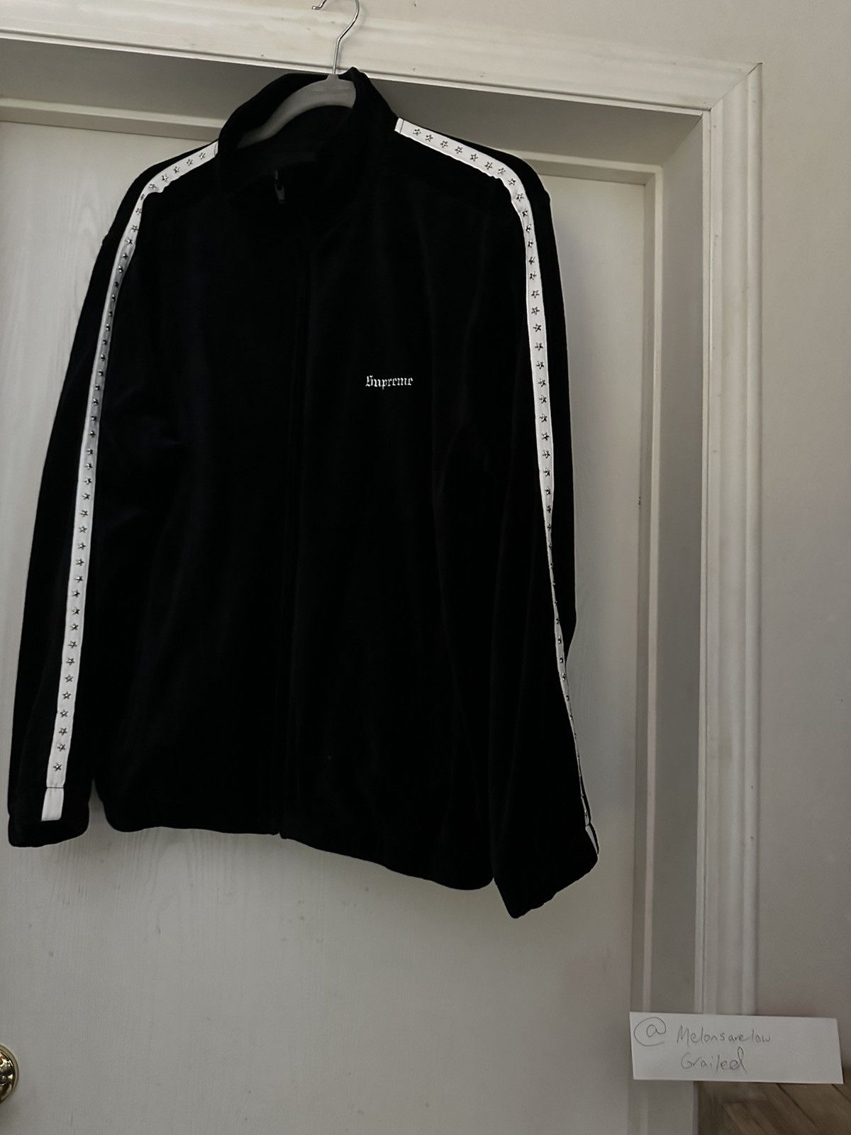 Supreme Velour Track Jacket Black