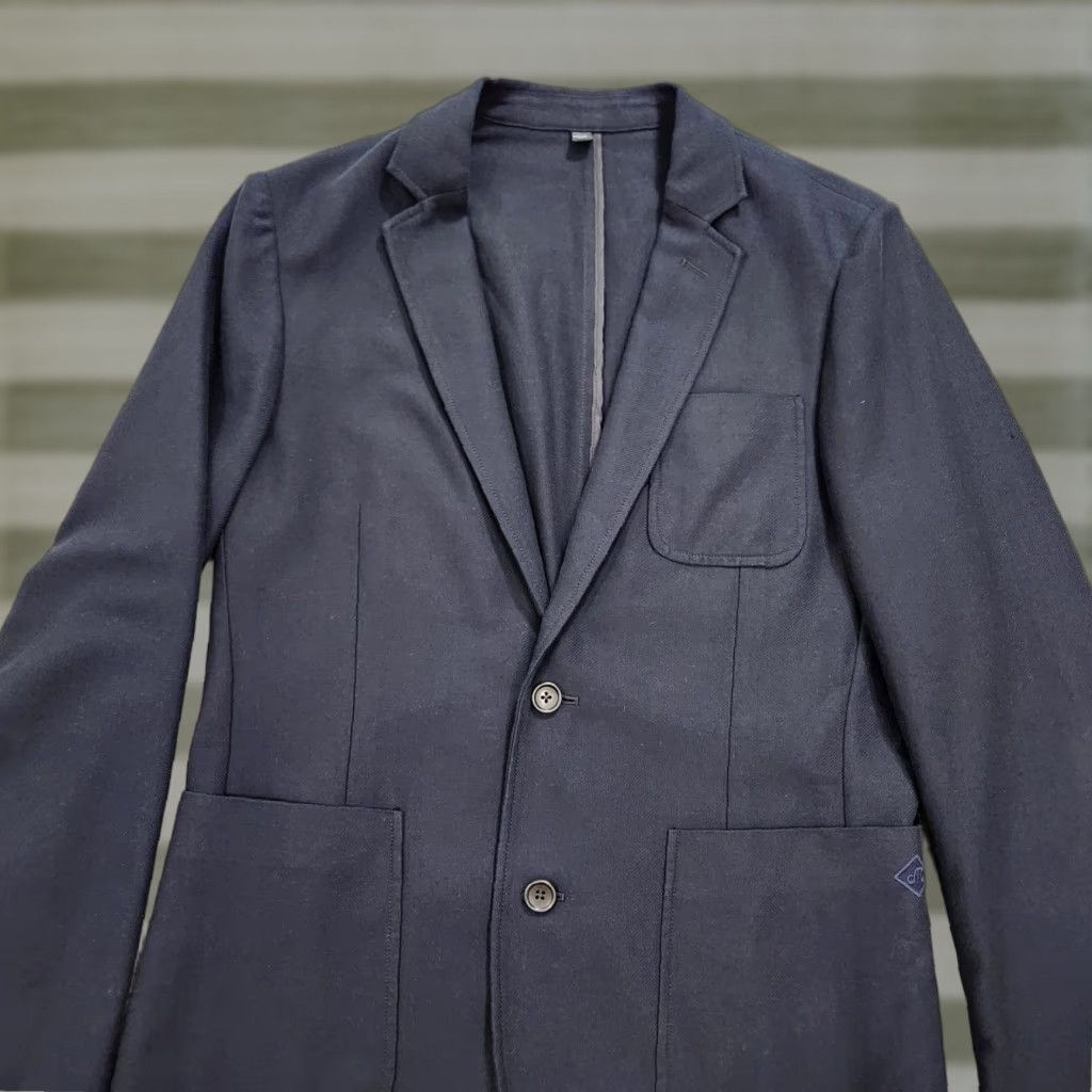 Bonobos Sport Coat Mens Small Blue Navy Pockets Unstructured Cotton Golf Shirt Mood: Preppy