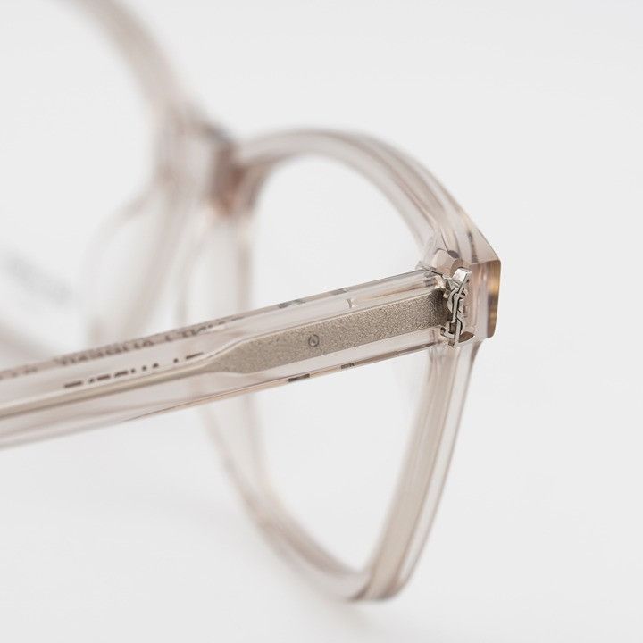 Saint Laurent Paris Saint Laurent SLM128 011 Eyeglasses Nude 56mm Square Frame Size ONE SIZE - 6 Thumbnail