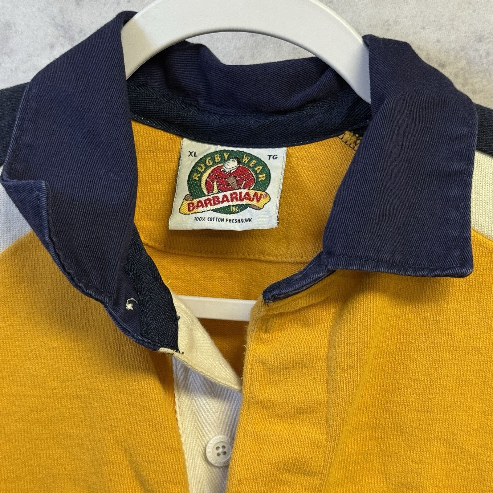 Barbarian Vintage Barbarian Rugby Wear Shirt Mens XL 22x29 Yellow Magg Size US XL / EU 56 / 4 - 12 Thumbnail