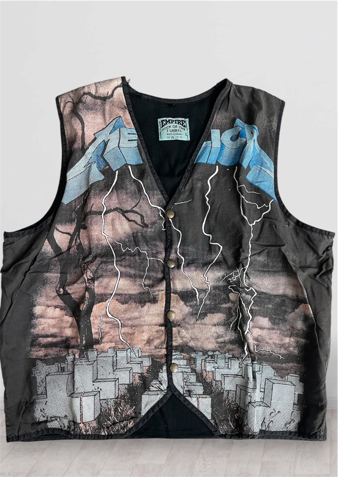 Vintage Rare Metallica Vest AOP Vintage Empire 90s Size US L / EU 52-54 / 3 - 2 Thumbnail