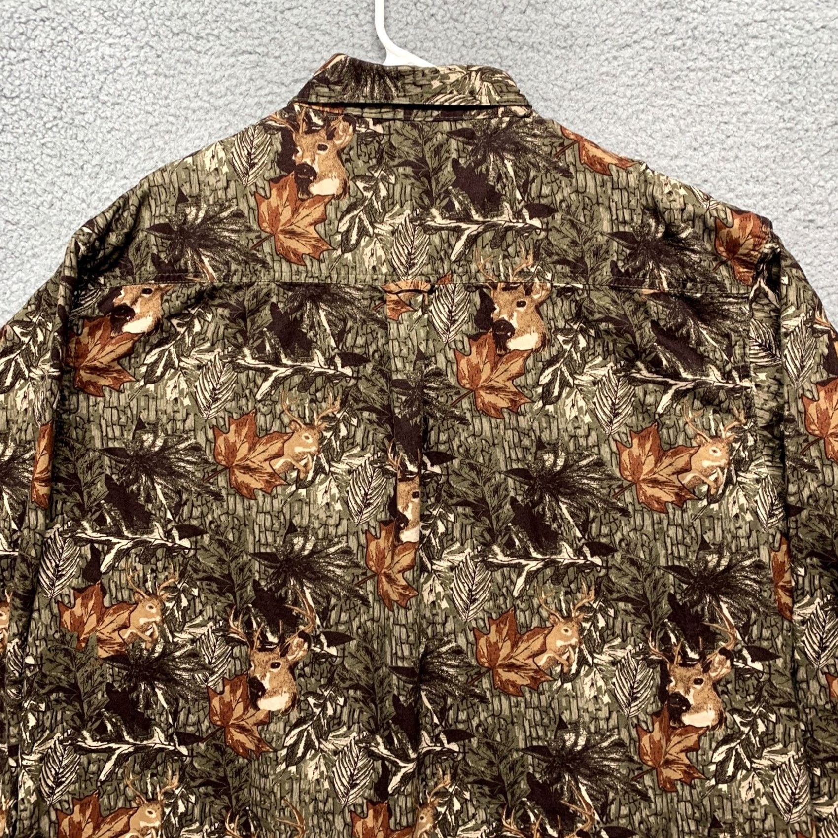 Vintage Field Tested Outdoor Life Men’s Shirt XL Button Brown Green Deer Leaves Camo Size US XL / EU 56 / 4 - 5 Thumbnail