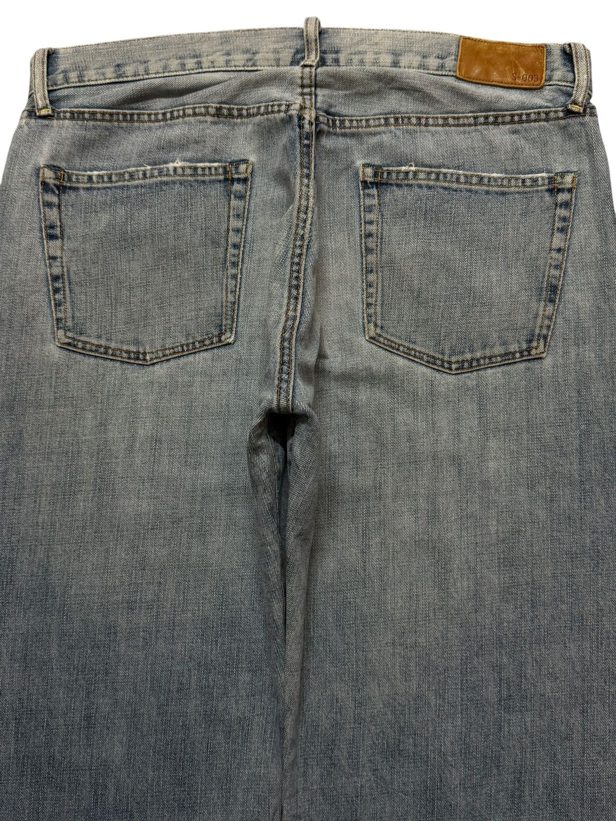 Uniqlo Vintage Y2K Japanese Uniqlo Blue Faded Wash Wide Leg Baggy Size US 34 / EU 50 - 4 Thumbnail
