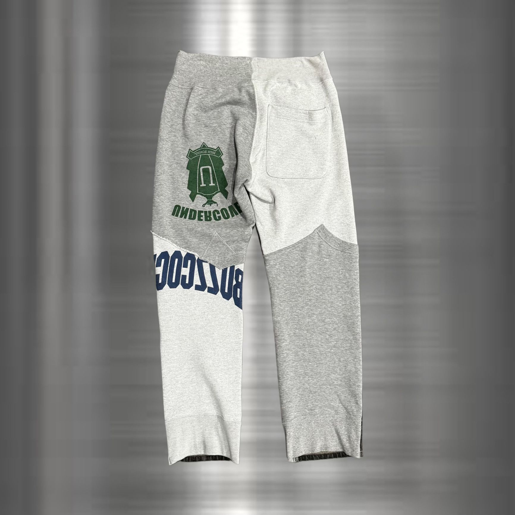 Jun Takahashi × Undercover Undercover AW02 "REBELGODS" Hybrid Denim Sweatpants Size US 31 - 2 Thumbnail