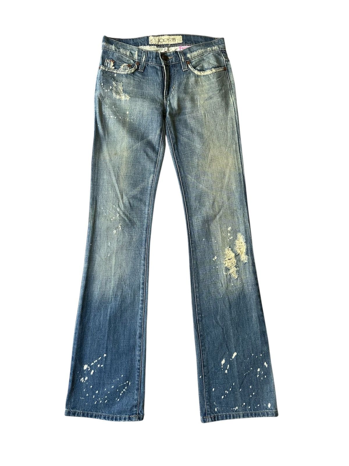 Joe's FLARE Joe’s Distressed Faded Blue Boot Jeans Size 28" / US 6 / IT 42 - 1 Thumbnail