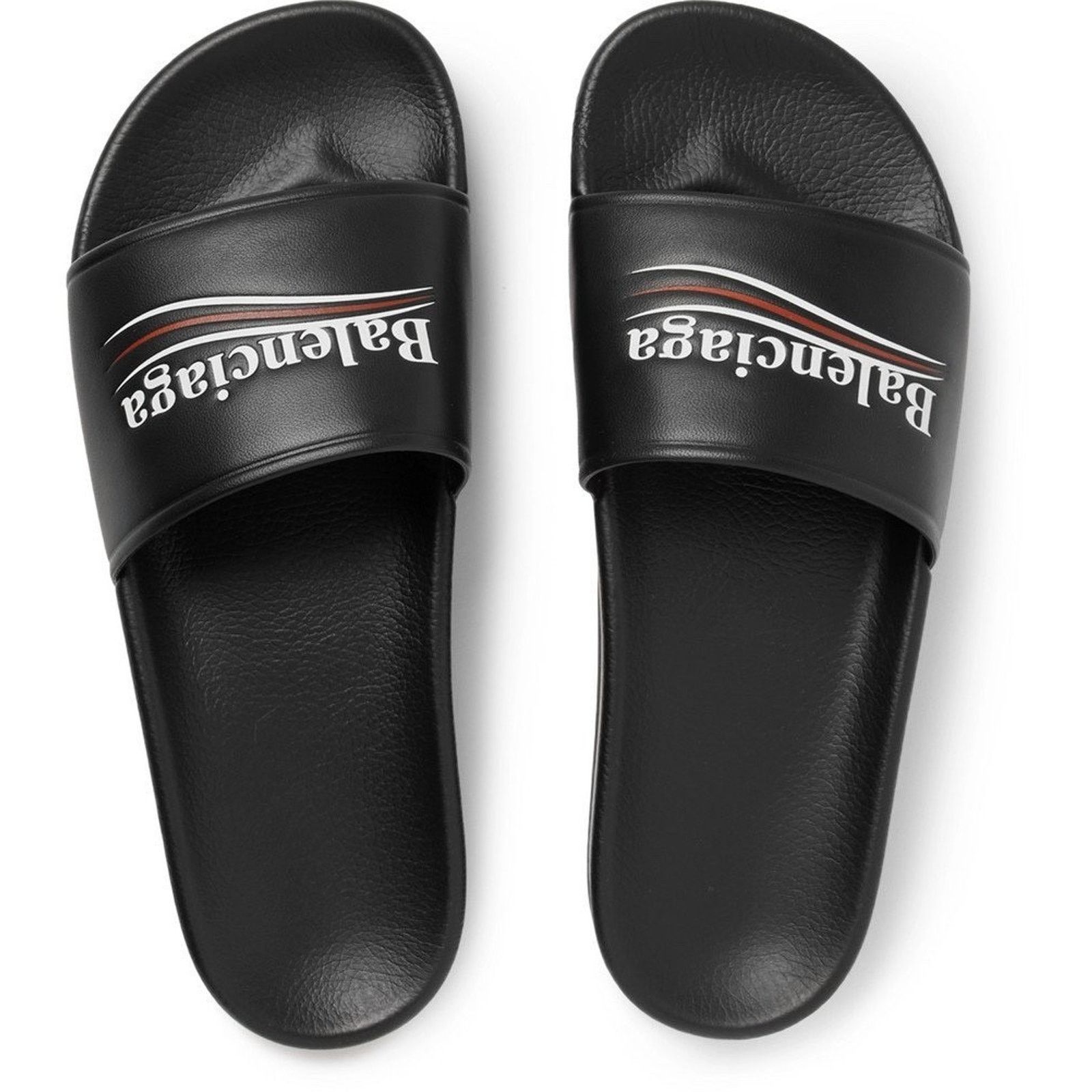 Balenciaga Balenciaga Leather Campaign Logo Slide Pool Sandal 44 11 Size US 11 / EU 44 - 7 Thumbnail