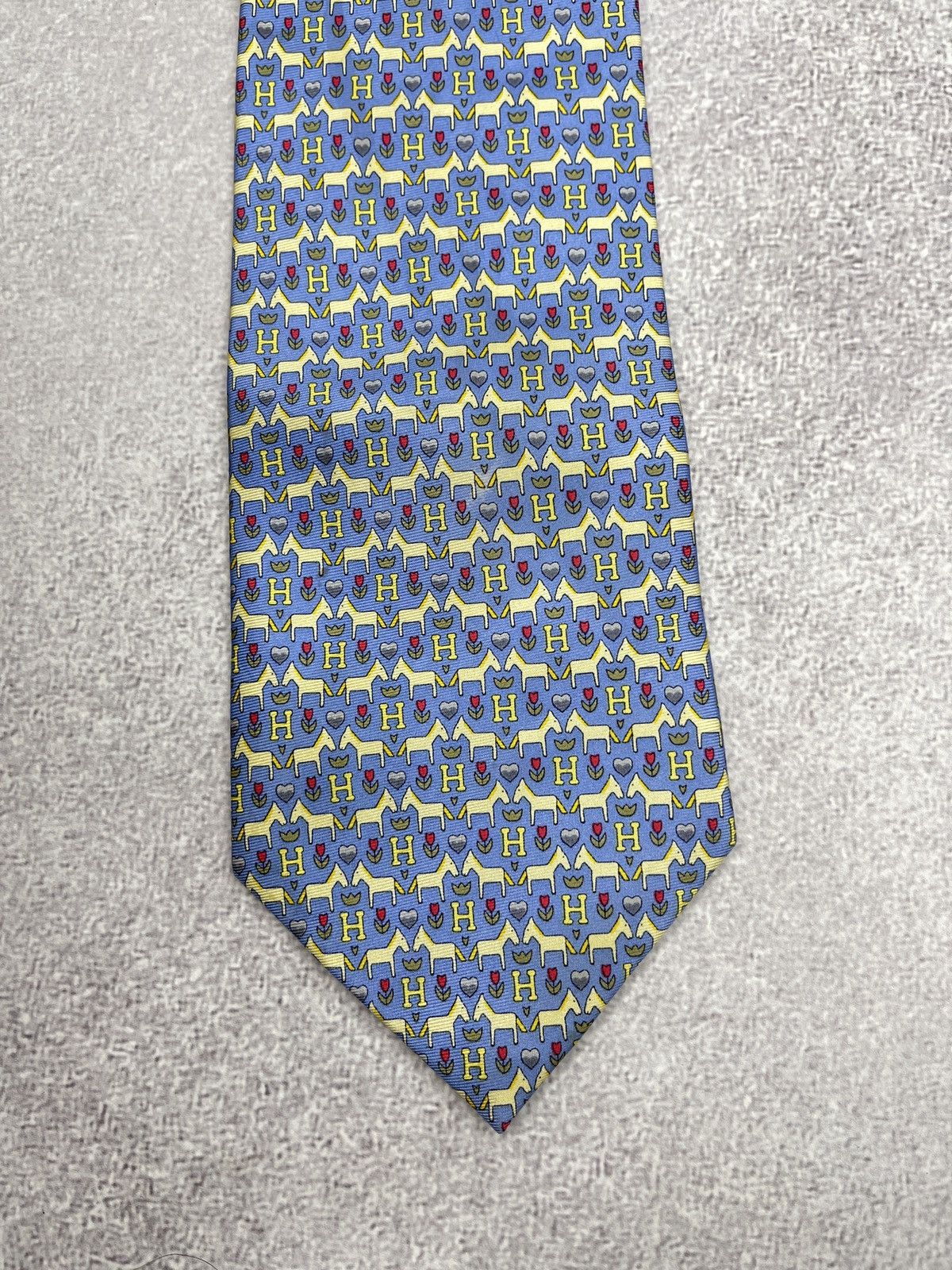 Hermes Vintage Hermes Silk Tie Monogram France Design Y2K Luxury Size ONE SIZE - 3 Thumbnail