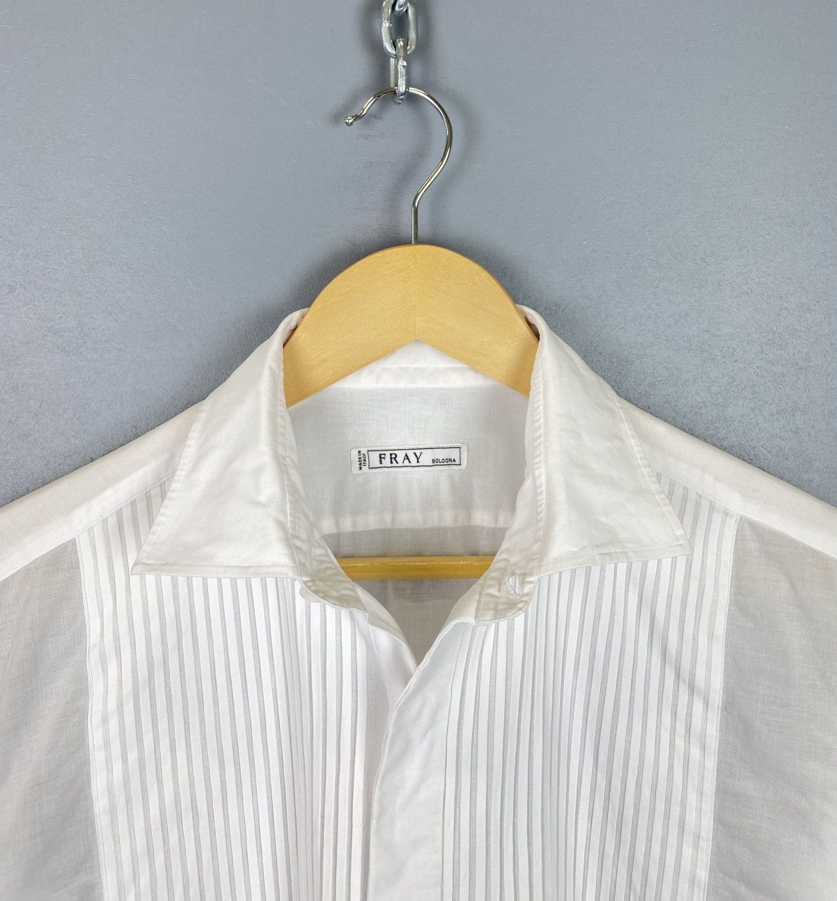Other Fray Bologna Pleated Buttons Ups Shirt Mens Size 15/39 White Size US XL / EU 56 / 4 - 4 Thumbnail
