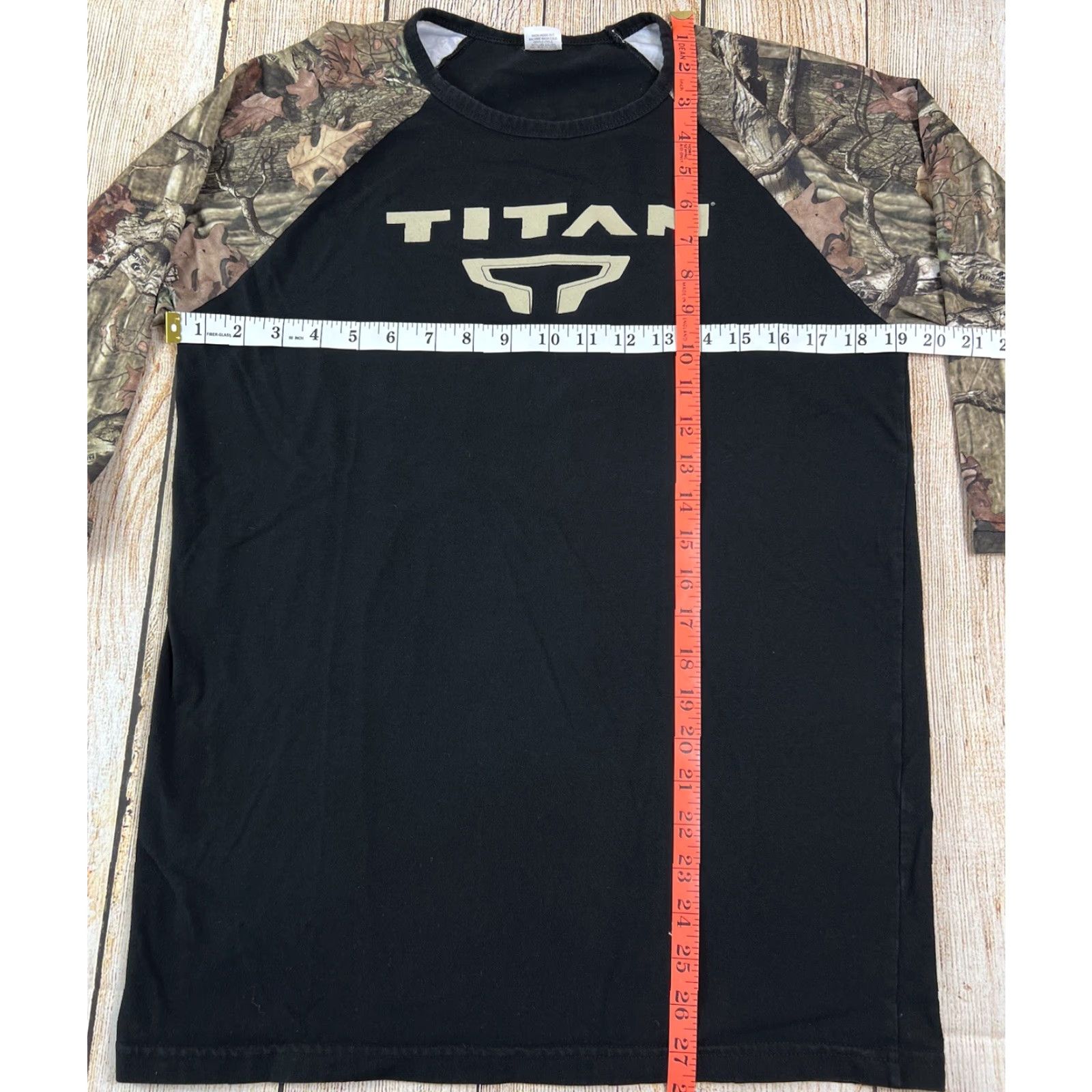 Vintage Nissan Titan Black Mossy Oak Camo Raglan 3/4 Sleeve Shirt Size S Made In USA Size US S / EU 44-46 / 1 - 3 Thumbnail