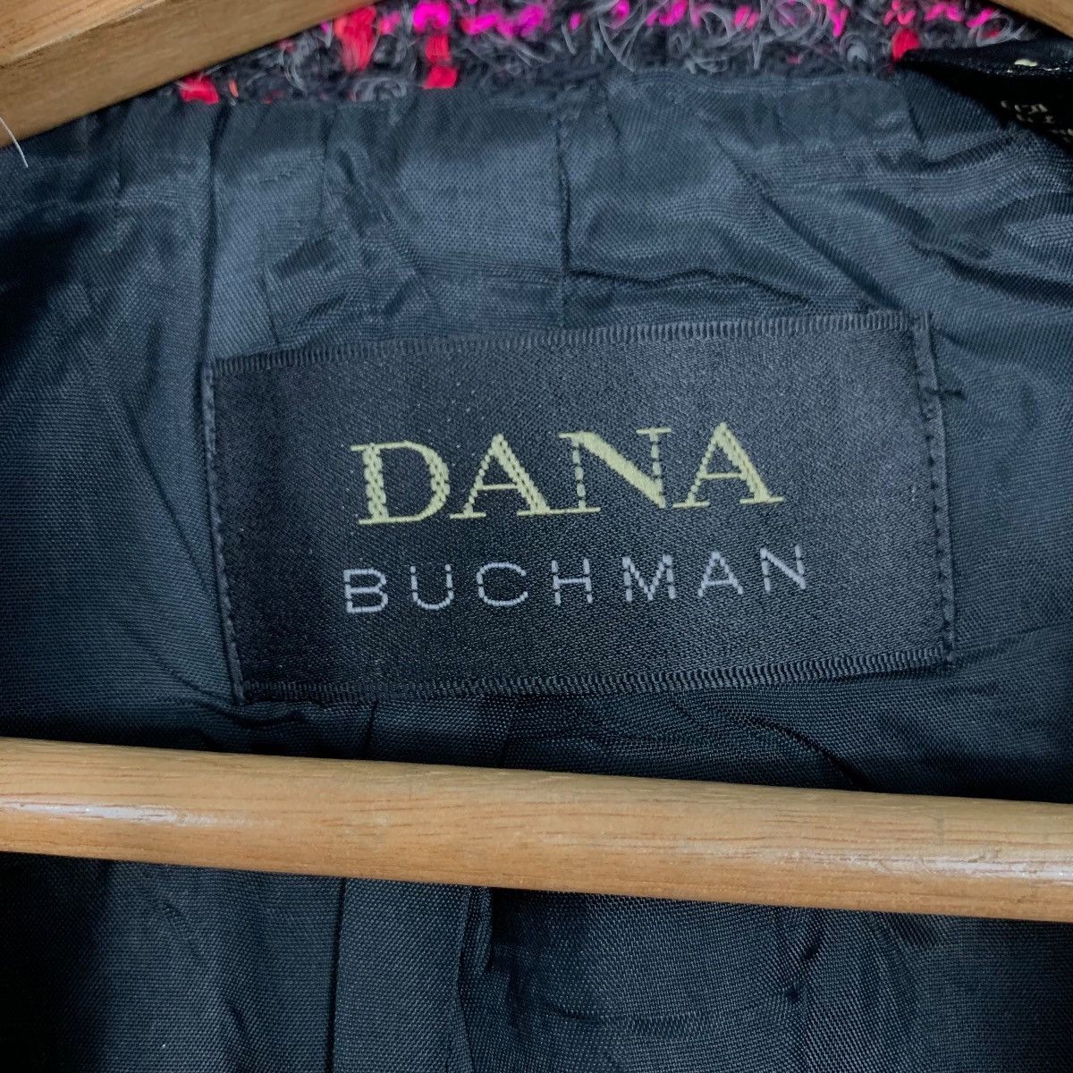Other DANA BUCHMAN Red Black Checked Tweed Jacket #2737-C123 Size M / US 6-8 / IT 42-44 - 13 Thumbnail