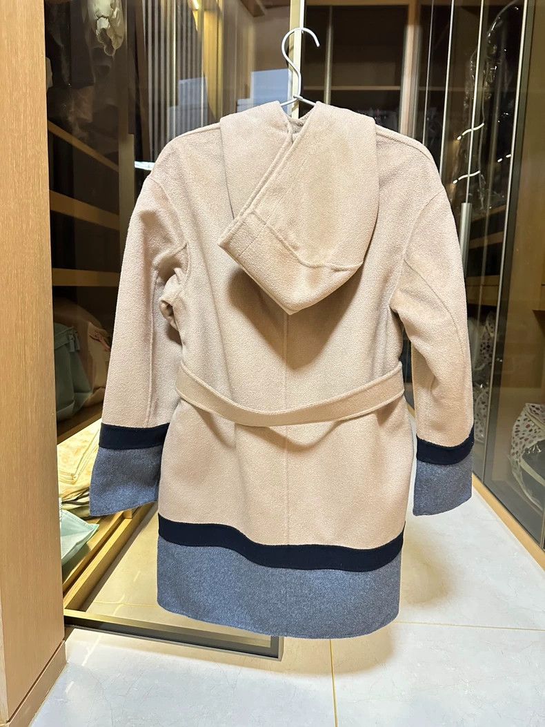 Max Mara Max Mara Red Label Cashmere Mid-Length Color-Block Coat Size S / US 4 / IT 40 - 2 Thumbnail