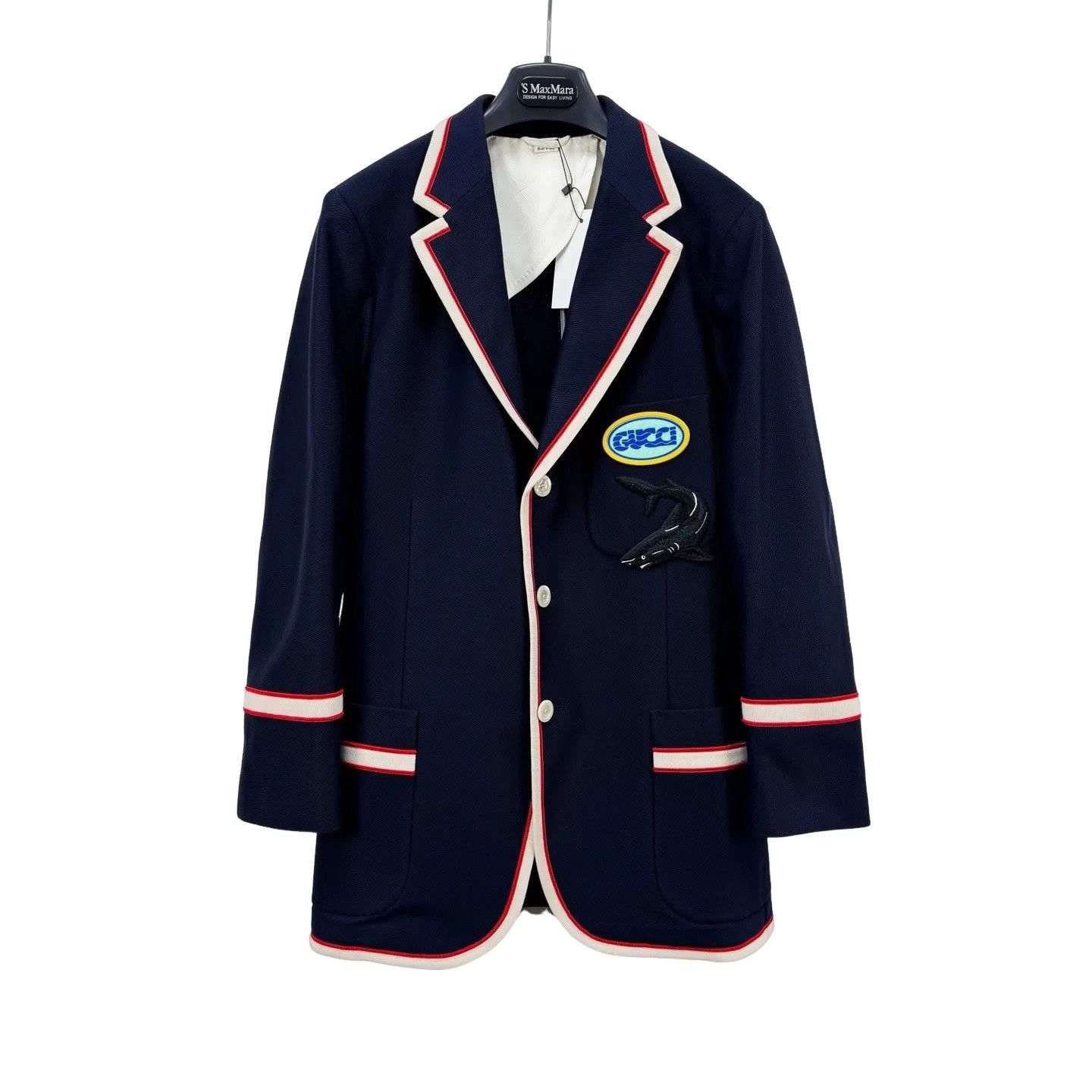 Gucci Gucci Shark Patch Preppy Blazer Size 38R Size 38R - 1 Thumbnail