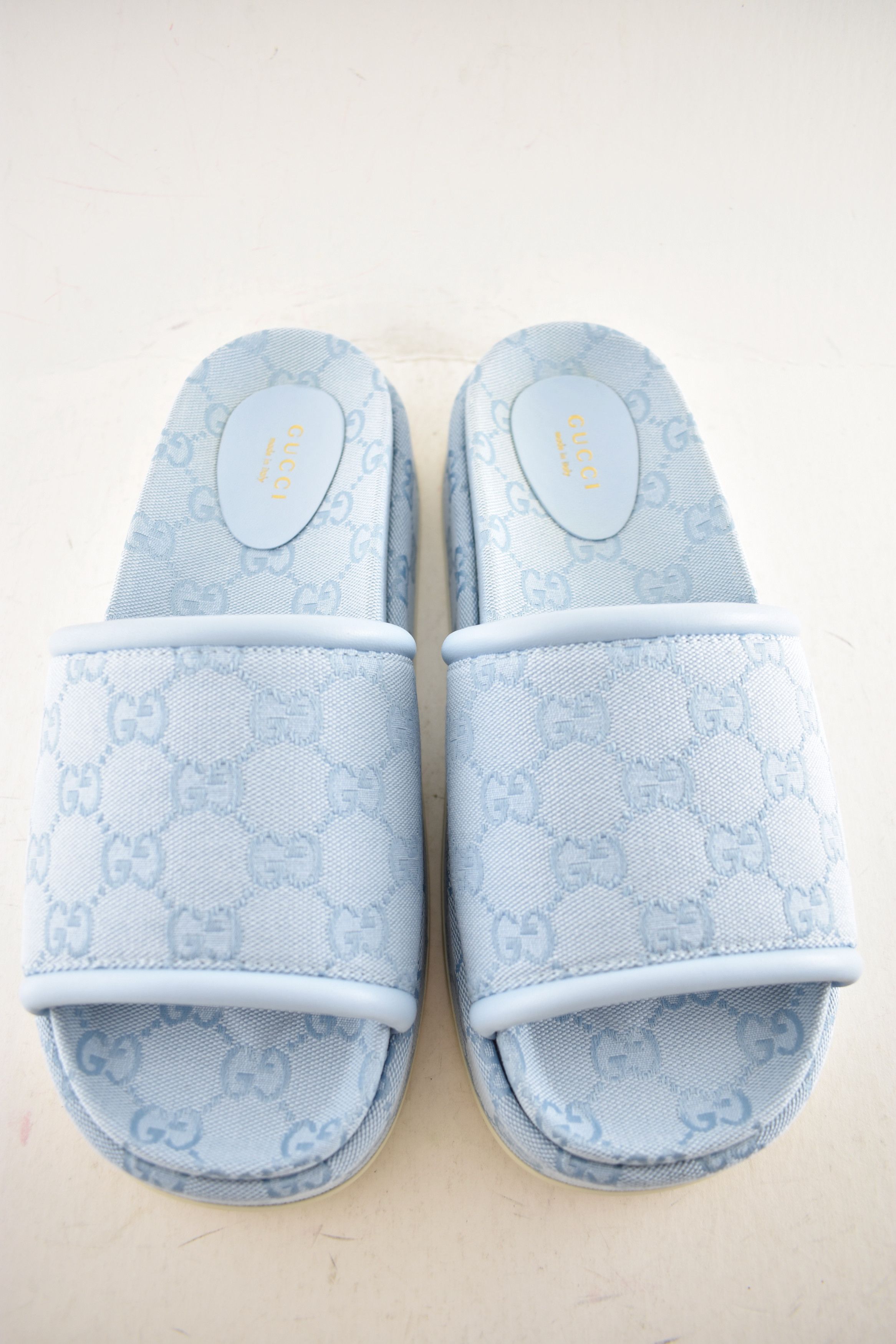Gucci Gucci GG Logo Canvas Mule Flat Slide Platform Sandal 39 Size US 9 / IT 39 - 9 Thumbnail