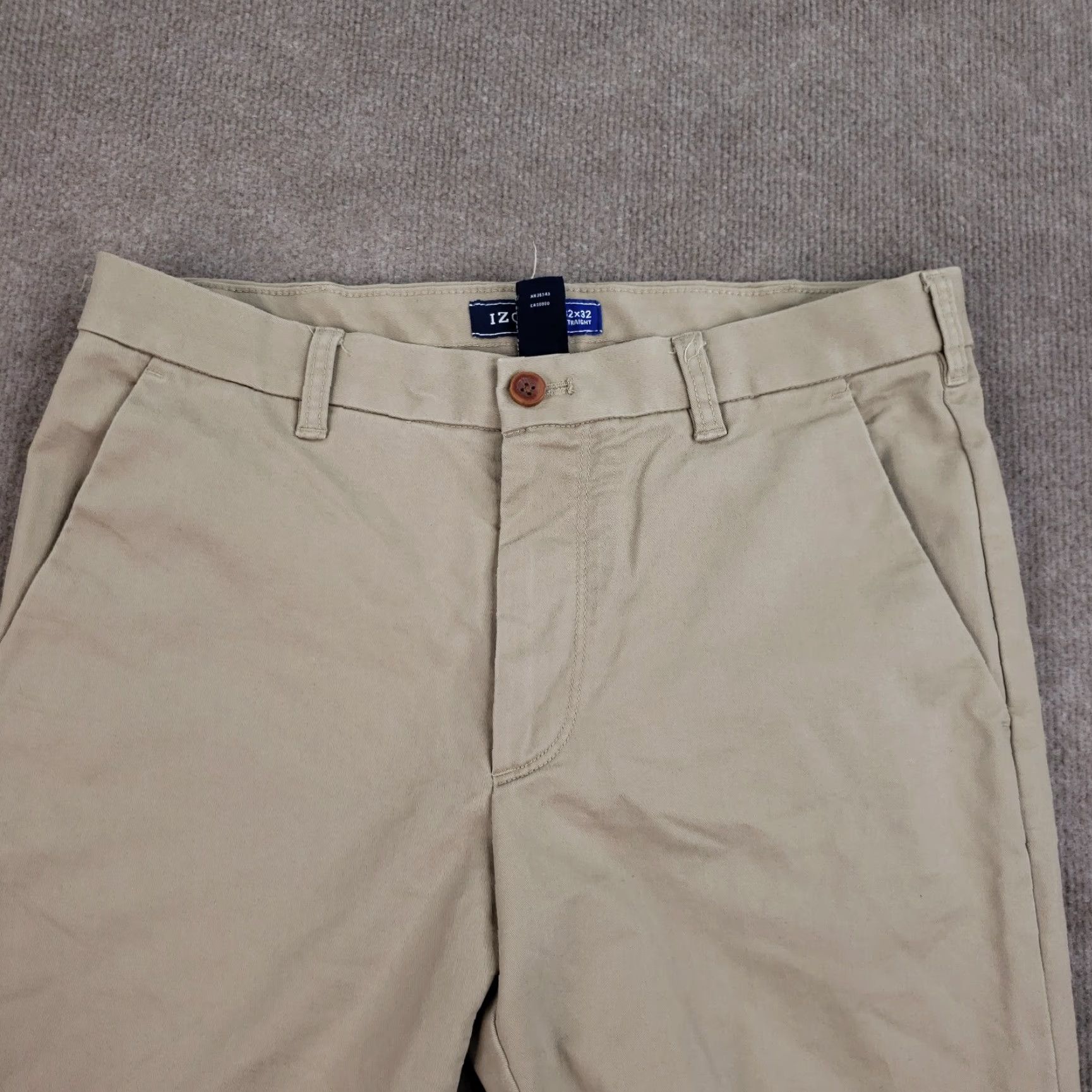 Izod IZOD Chino Pants Men 32x32 Beige Straight Leg Stretch Size US 32 / EU 48 - 4 Thumbnail