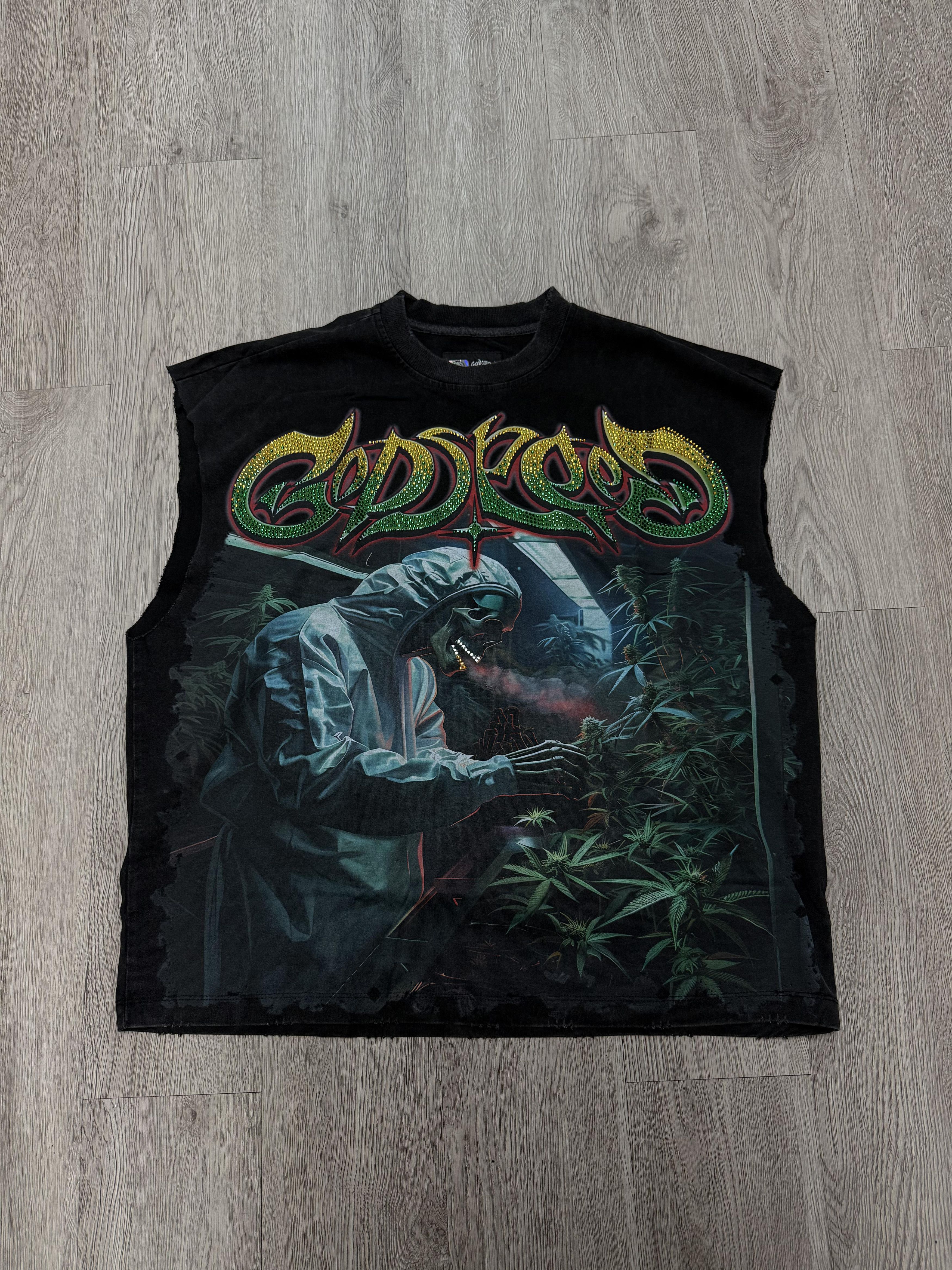 Godspeed Godspeed "420 Indoor VVS" Black Sleeveless Tee Size US XL / EU 56 / 4 - 1 Thumbnail