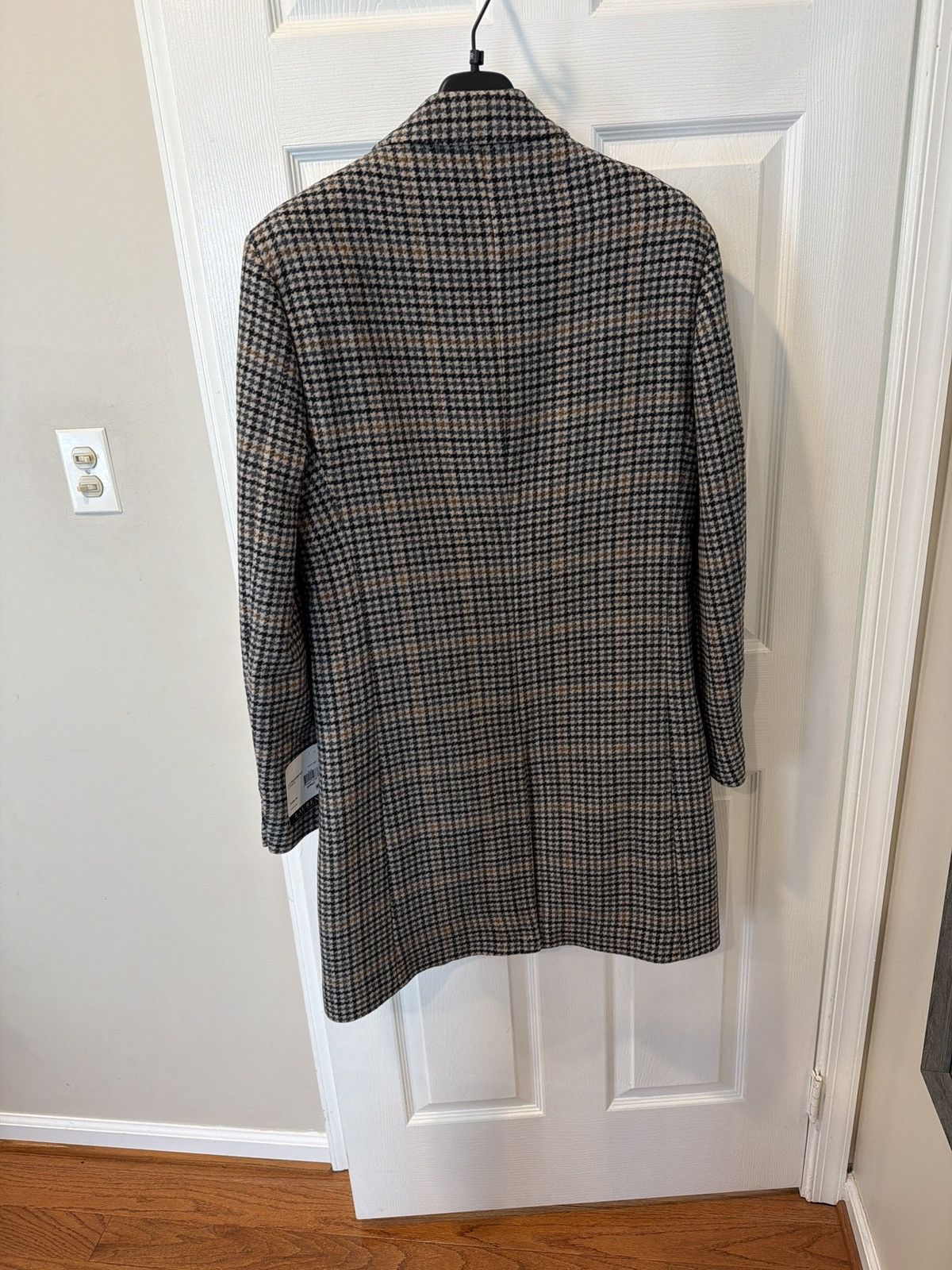 Lauren Ralph Lauren Lauren Ralph Lauren “Luther” Houndstooth Beige Wool Overcoat Size US M / EU 48-50 / 2 - 2 Thumbnail