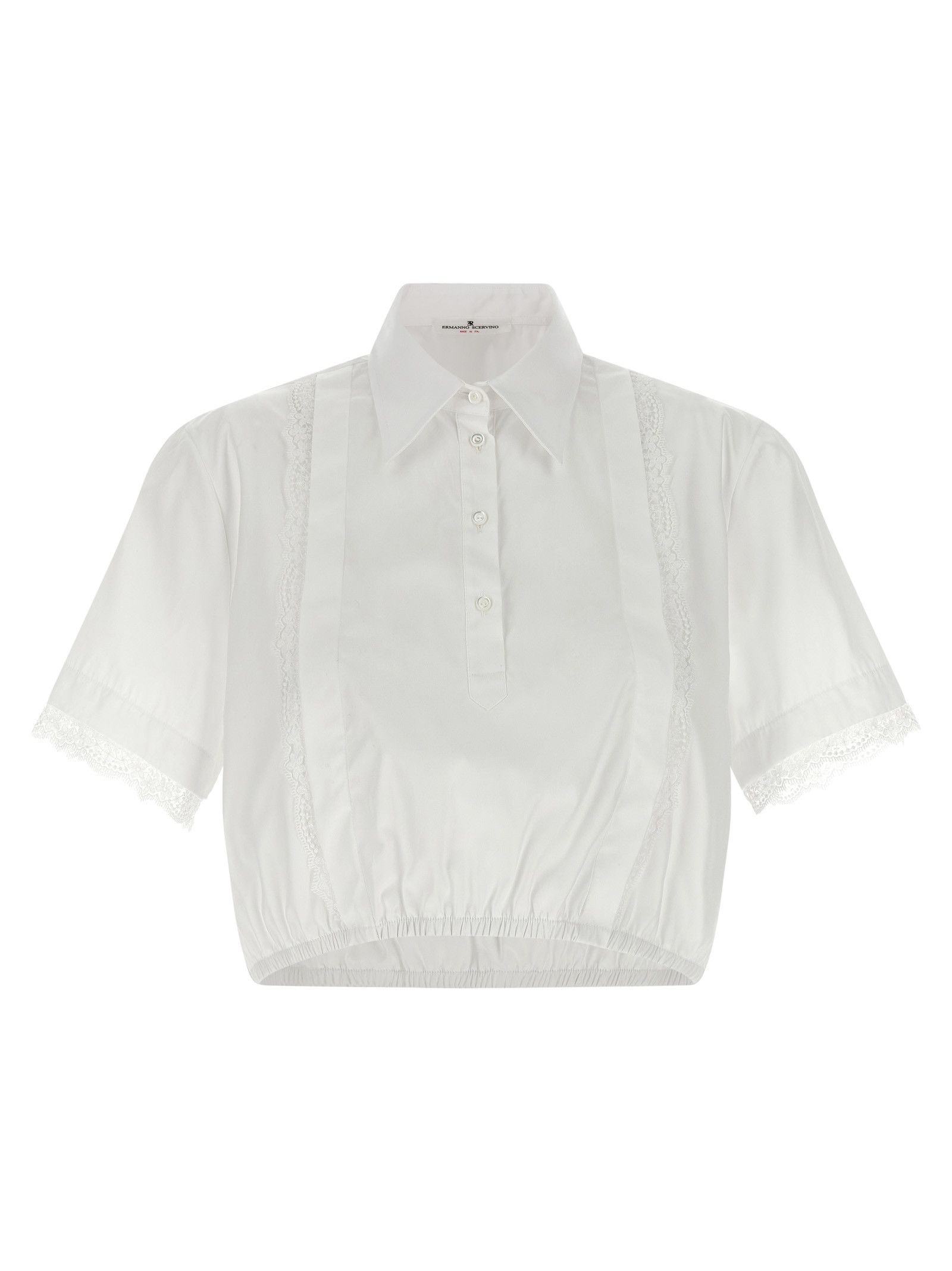 Ermanno Scervino Lace insert shirt Size XS / US 0-2 / IT 36-38 - 1 Thumbnail