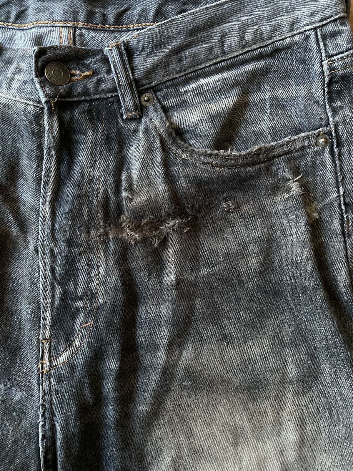 Vintage TDWS Weekday Destroyed Baggy Denim Size US 29 - 6 Thumbnail