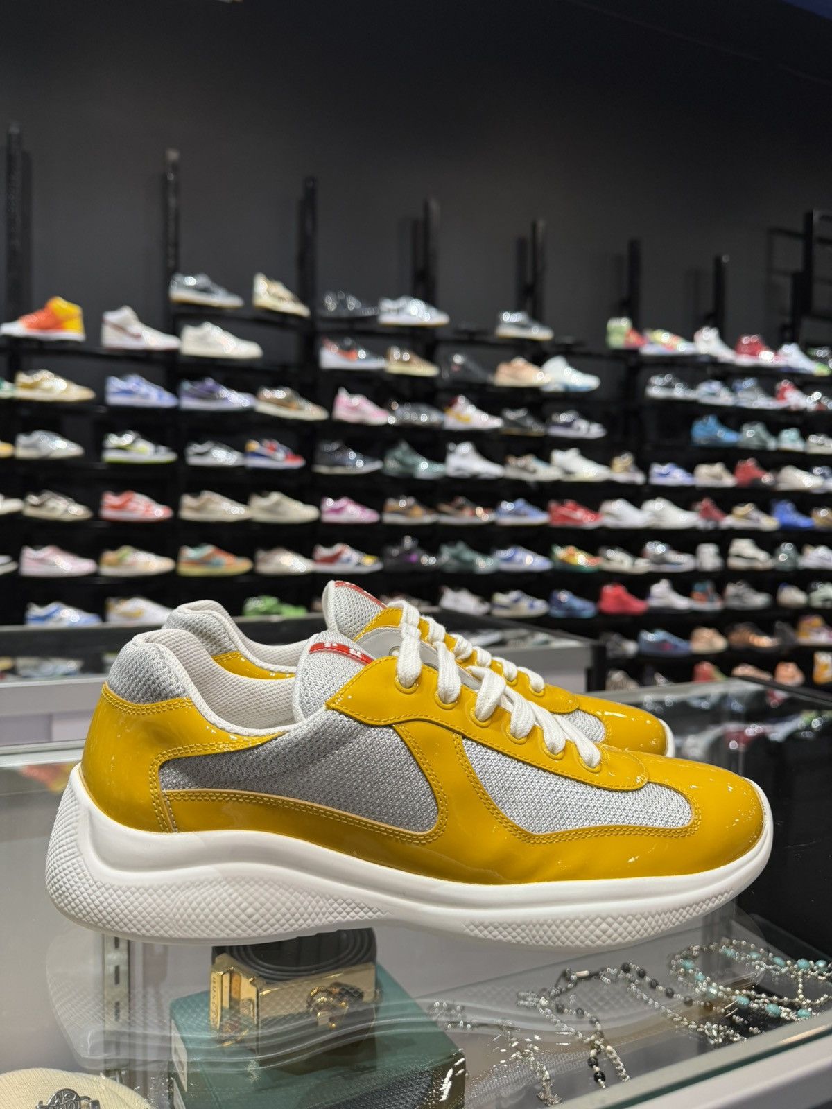 Size 8/41EU - Prada Arena Low Tops Yellow