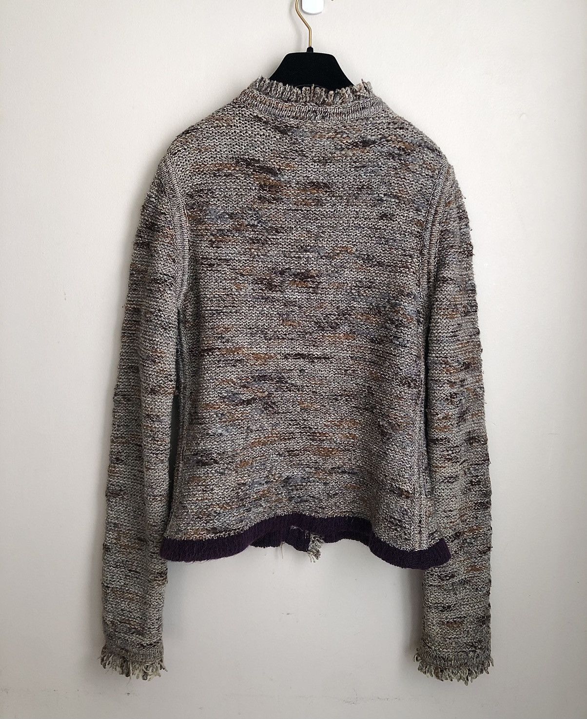 Chanel Chanel AW1999 Runway Grey/Purple Fringed Knit Jacket Size XS / US 0-2 / IT 36-38 - 7 Thumbnail