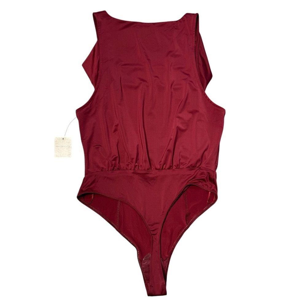 Free People NWT New Free People When And Where Dark Red Cowl Neck Bodys Size S / US 4 / IT 40 - 2 Thumbnail