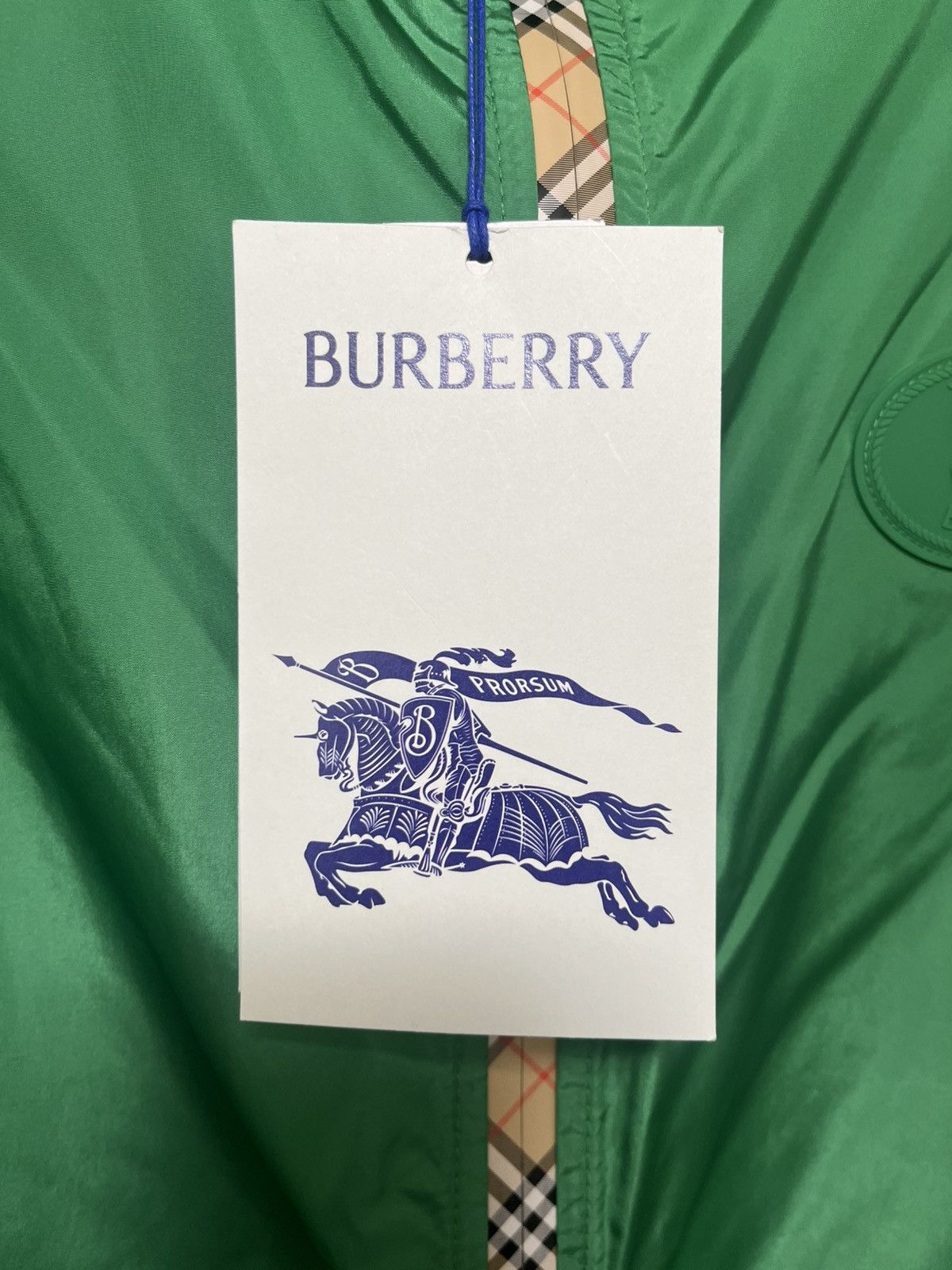 Burberry Men’s Nylon Check-Zip Hooded Jacket Sz XL Size US XL / EU 56 / 4 - 3 Thumbnail