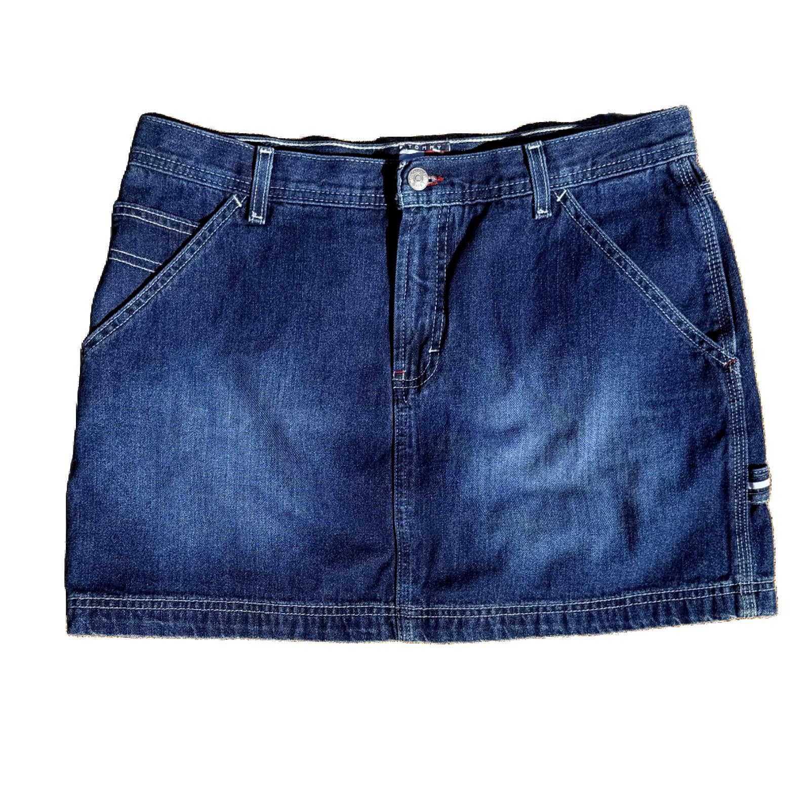 Tommy Hilfiger Tommy Jeans Denim Mini Skirt (Y2K Carpenter Style) Size 36" / US 14 / IT 50 - 2 Thumbnail