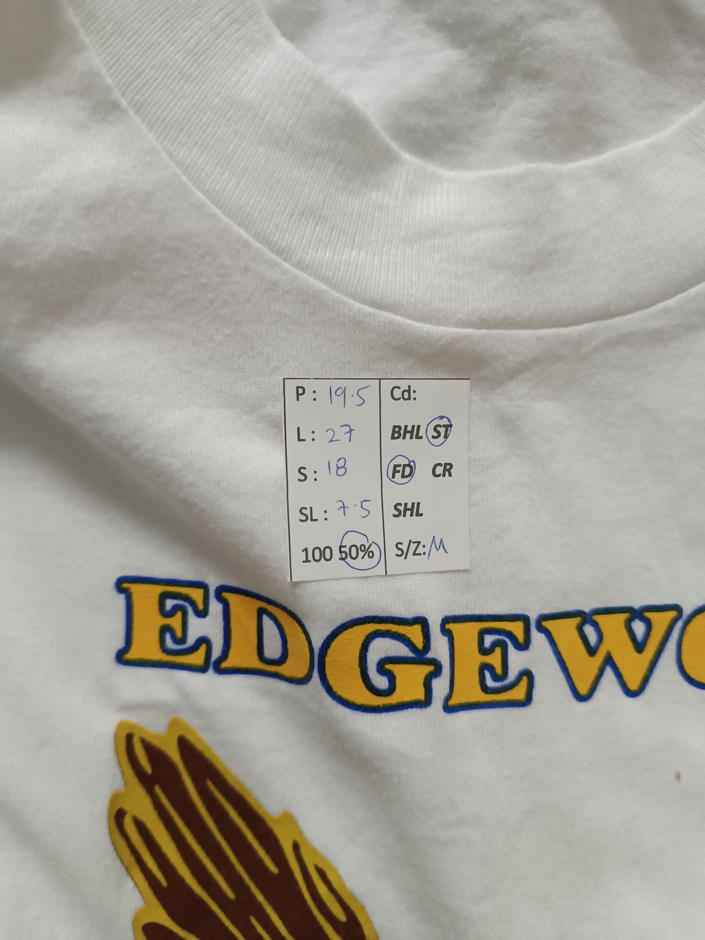 Fruit Of The Loom VINTAGE EARLY 90'S EDGEWOOD STUDENT COUNCIL TEE Size US M / EU 48-50 / 2 - 14 Thumbnail