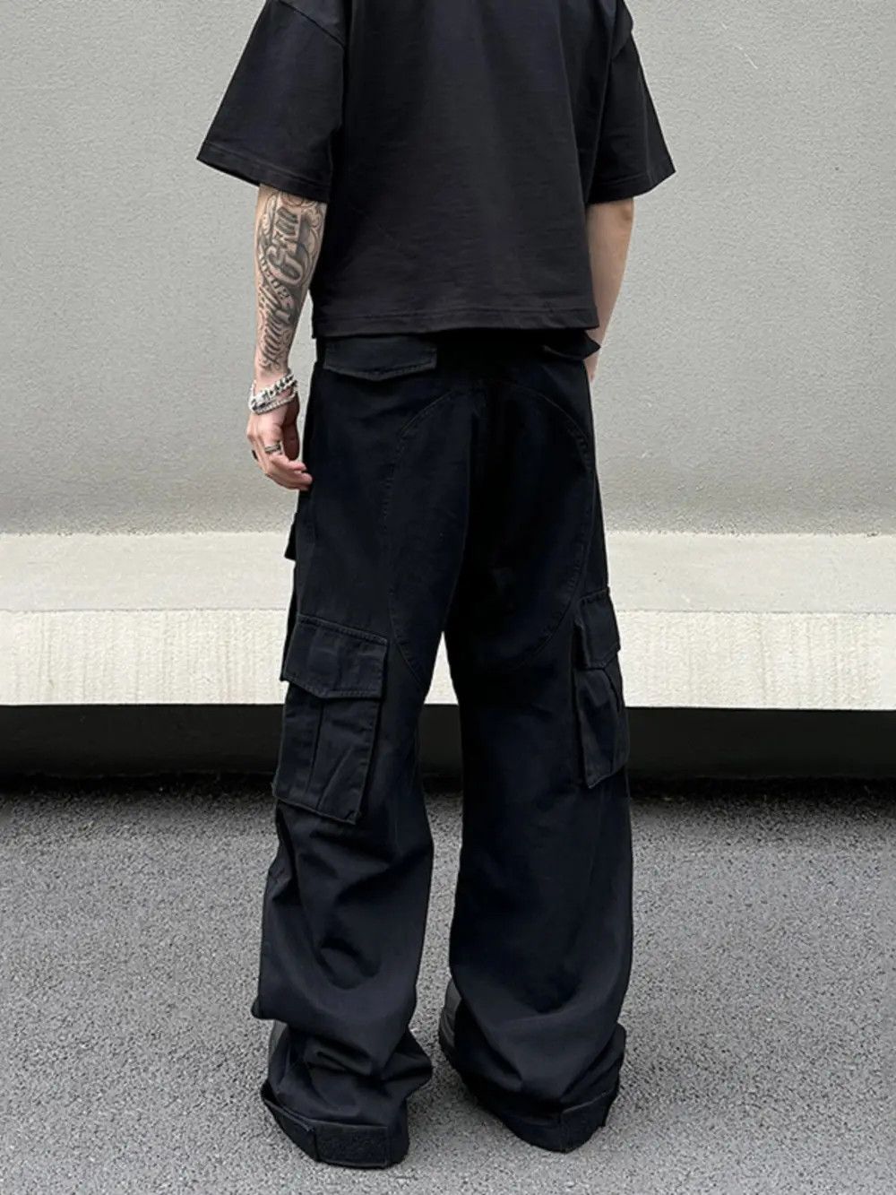 Japanese Brand × Jean Black Cargo Denim Jeans Size US 28 / EU 44 - 2 Thumbnail