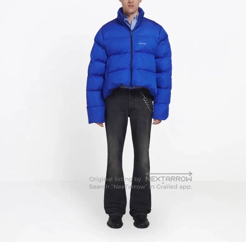 Balenciaga Balenciaga Letter Logo Embroidered Stand Collar Zipper Dow Size US S / EU 44-46 / 1 - 8 Thumbnail